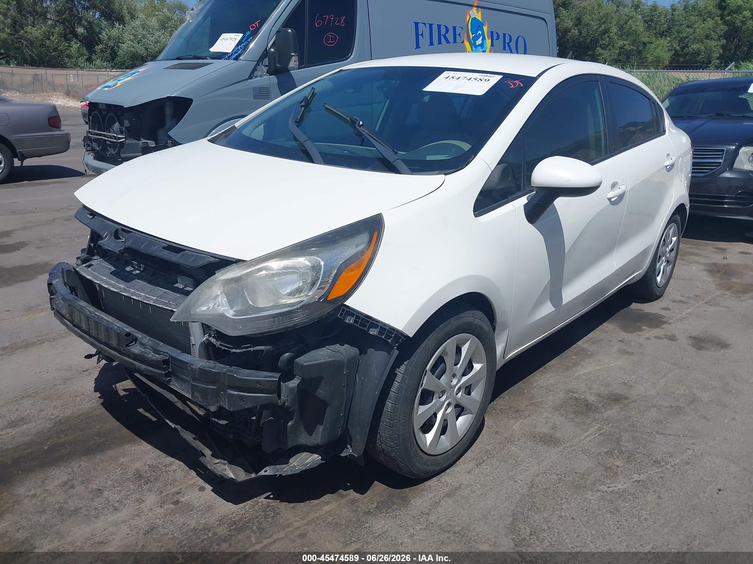 2015 Kia Rio Lx Белый vin: KNADM4A32F6458079