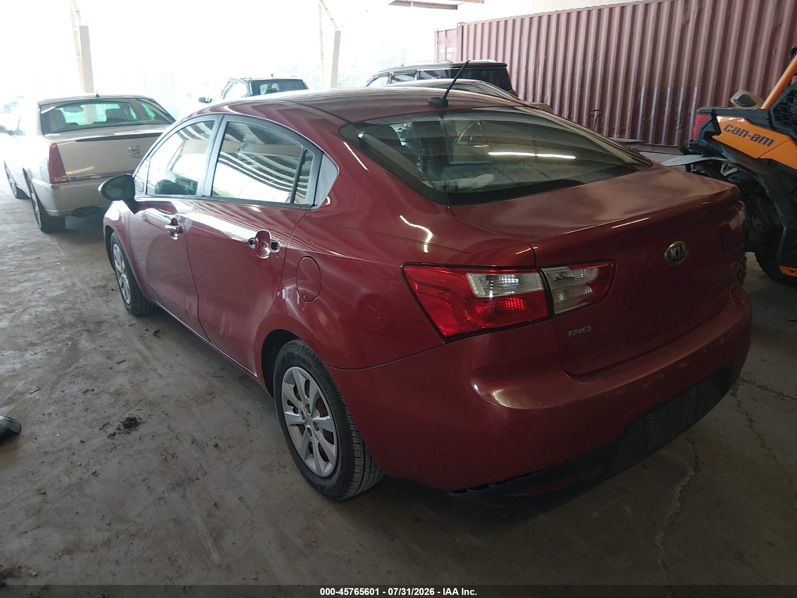 2015 Kia Rio Lx Red vin: KNADM4A32F6484505
