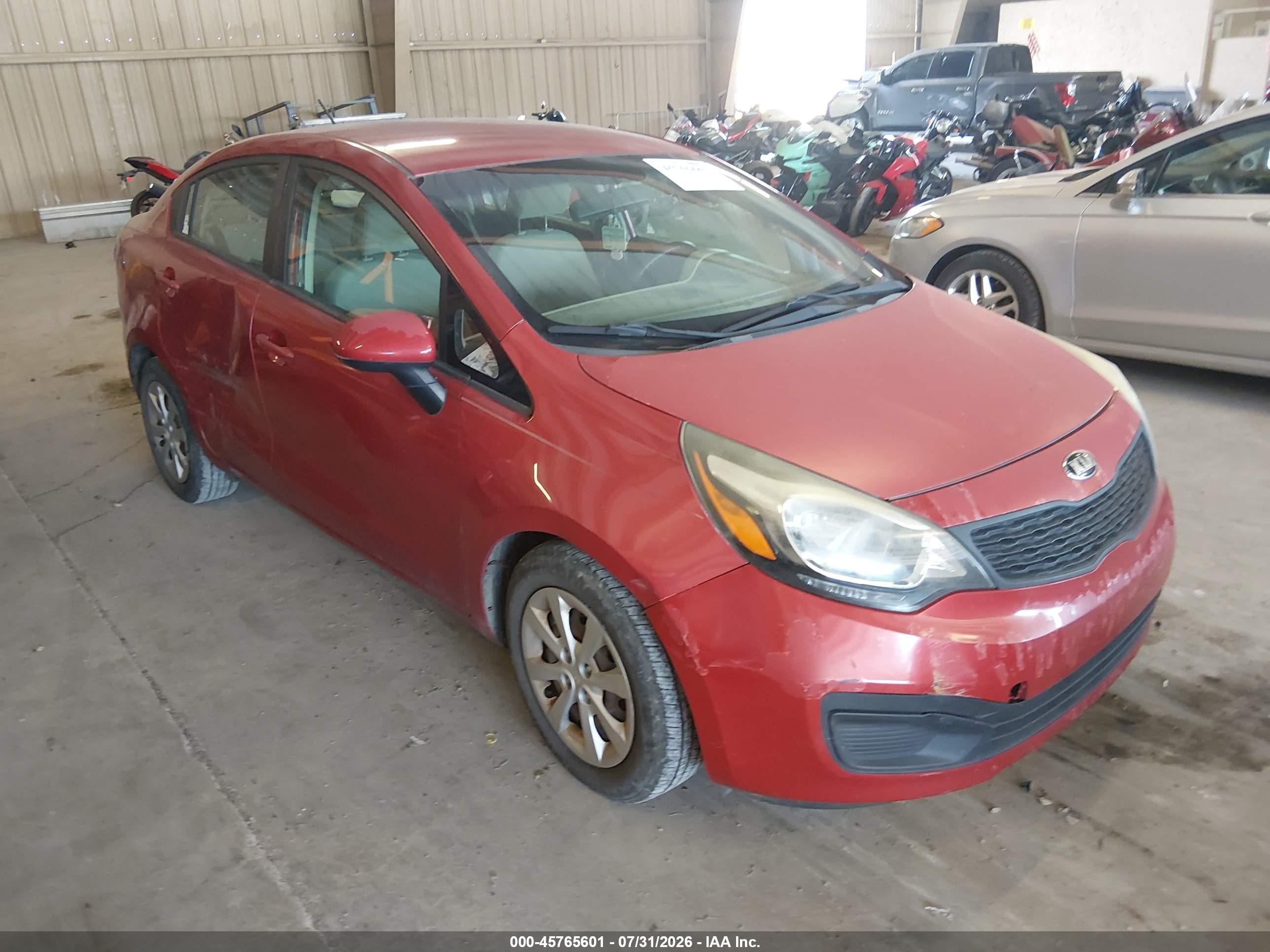 2015 Kia Rio Lx Red vin: KNADM4A32F6484505