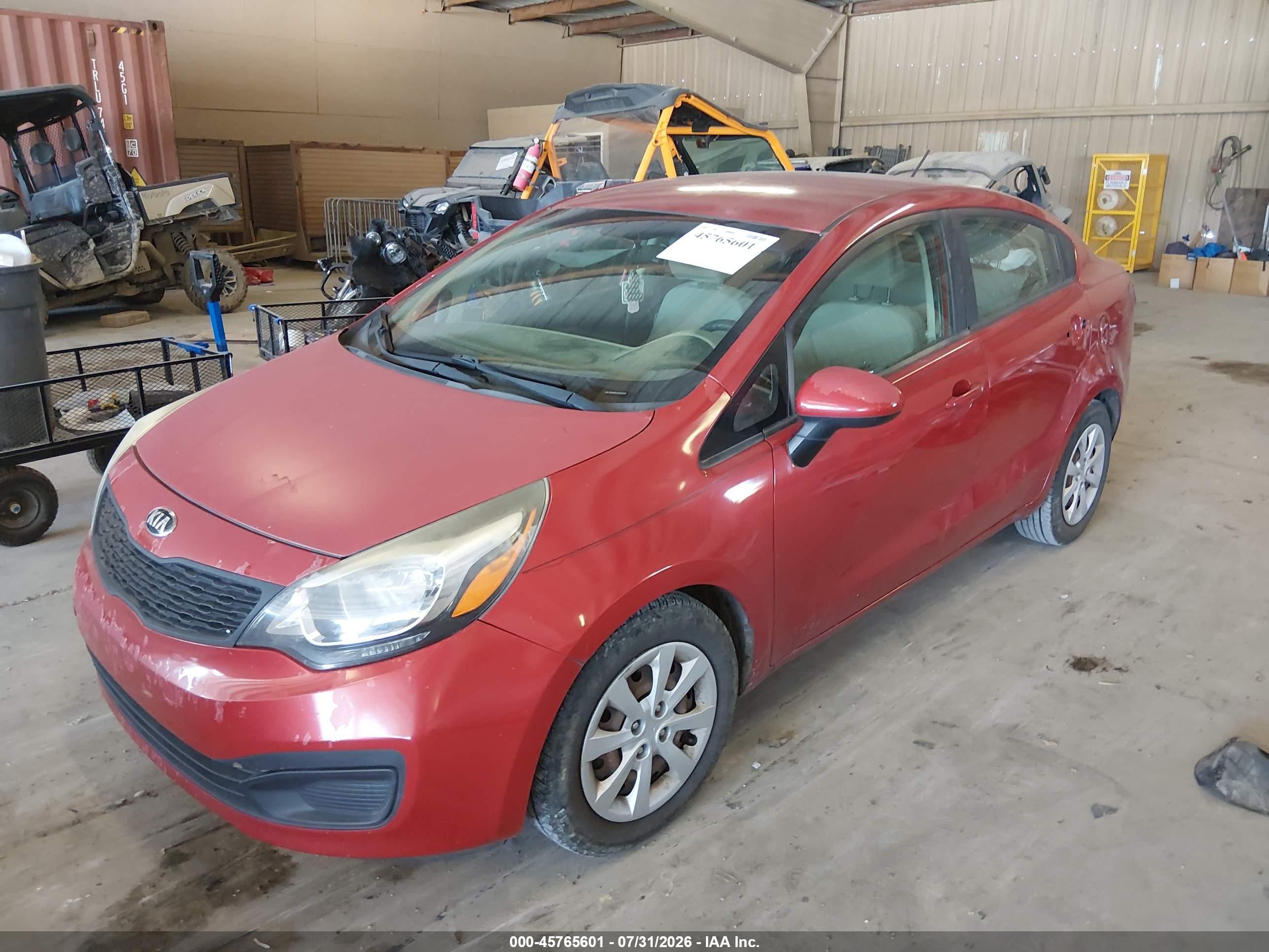 2015 Kia Rio Lx Red vin: KNADM4A32F6484505