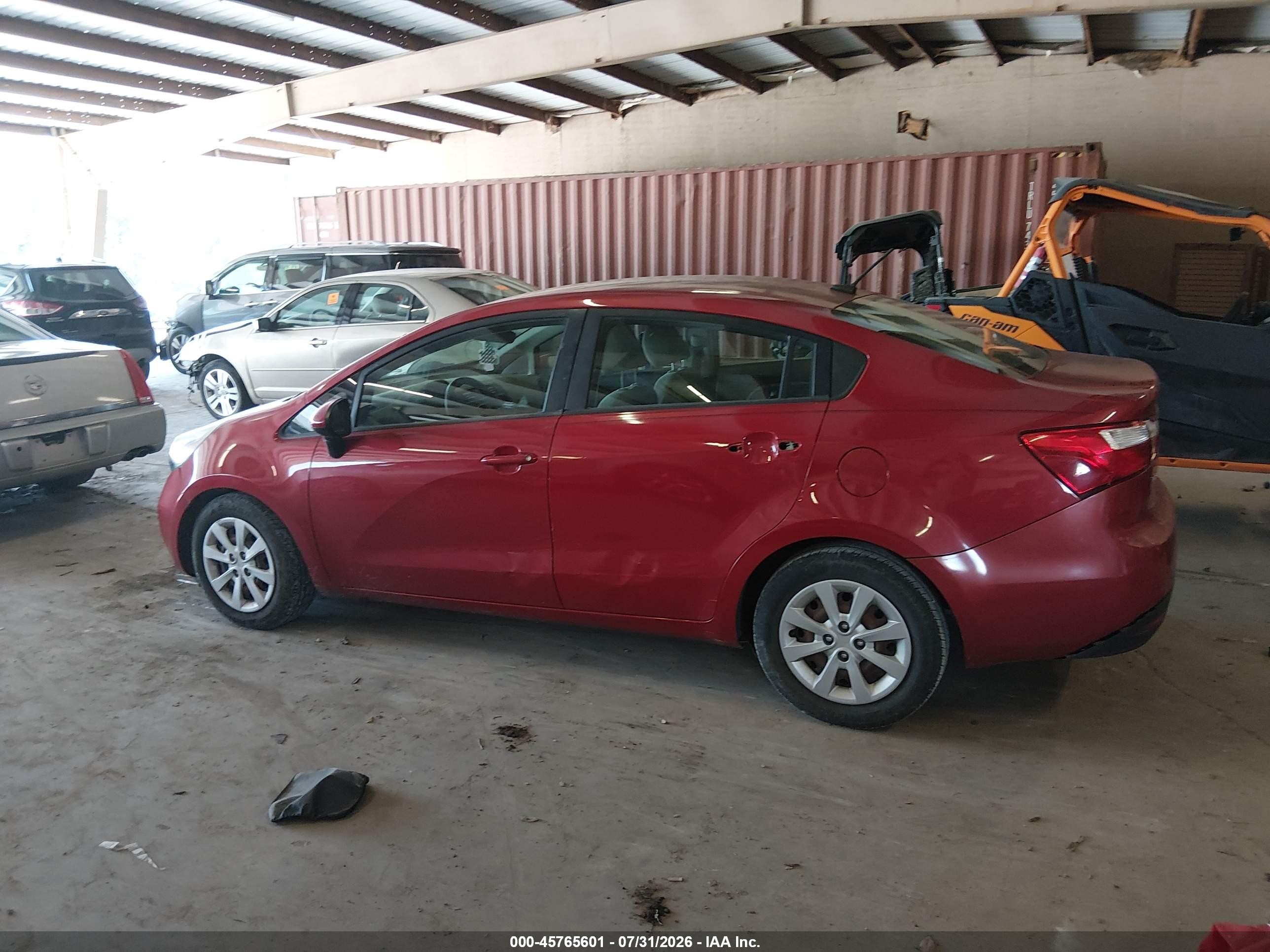 2015 Kia Rio Lx Red vin: KNADM4A32F6484505