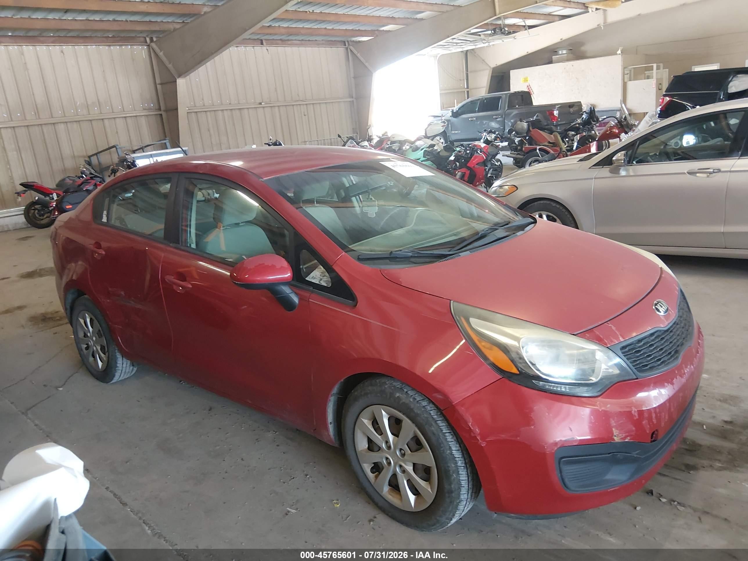 2015 Kia Rio Lx Red vin: KNADM4A32F6484505