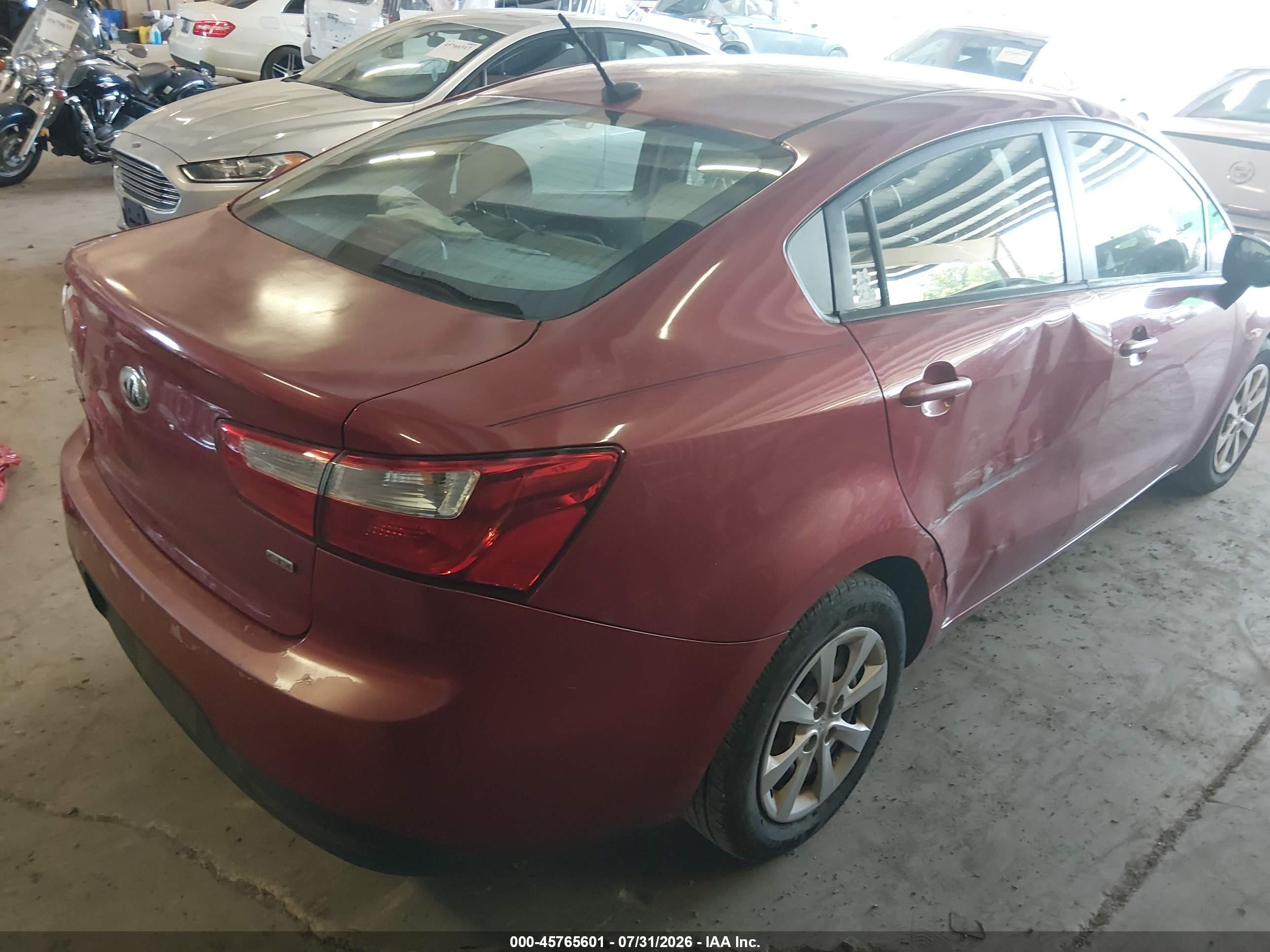 2015 Kia Rio Lx Red vin: KNADM4A32F6484505