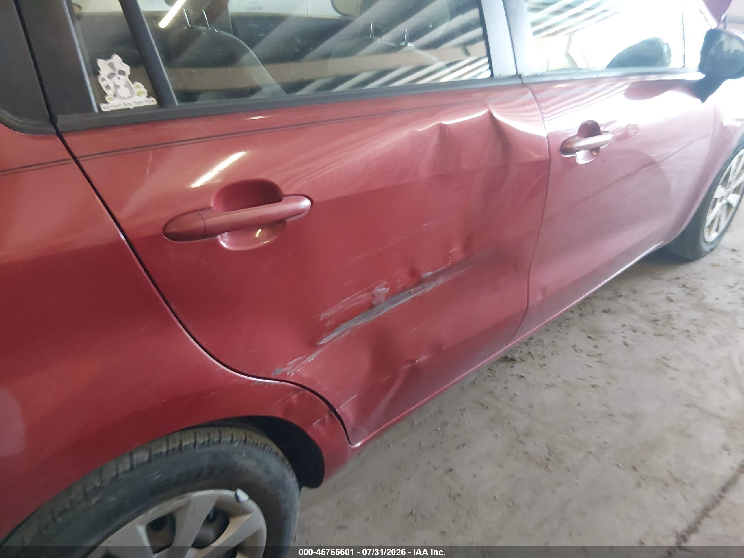 2015 Kia Rio Lx Red vin: KNADM4A32F6484505