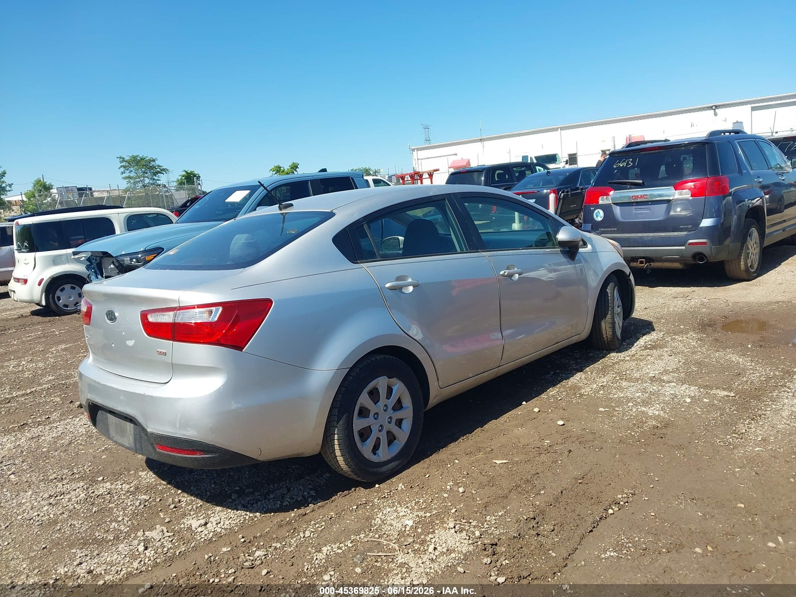 2013 Kia Rio Lx Silver vin: KNADM4A33D6126391