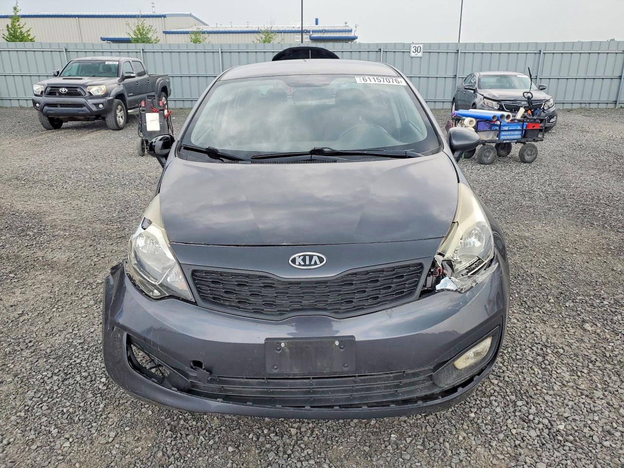 2013 Kia Rio Lx Gray vin: KNADM4A33D6131963