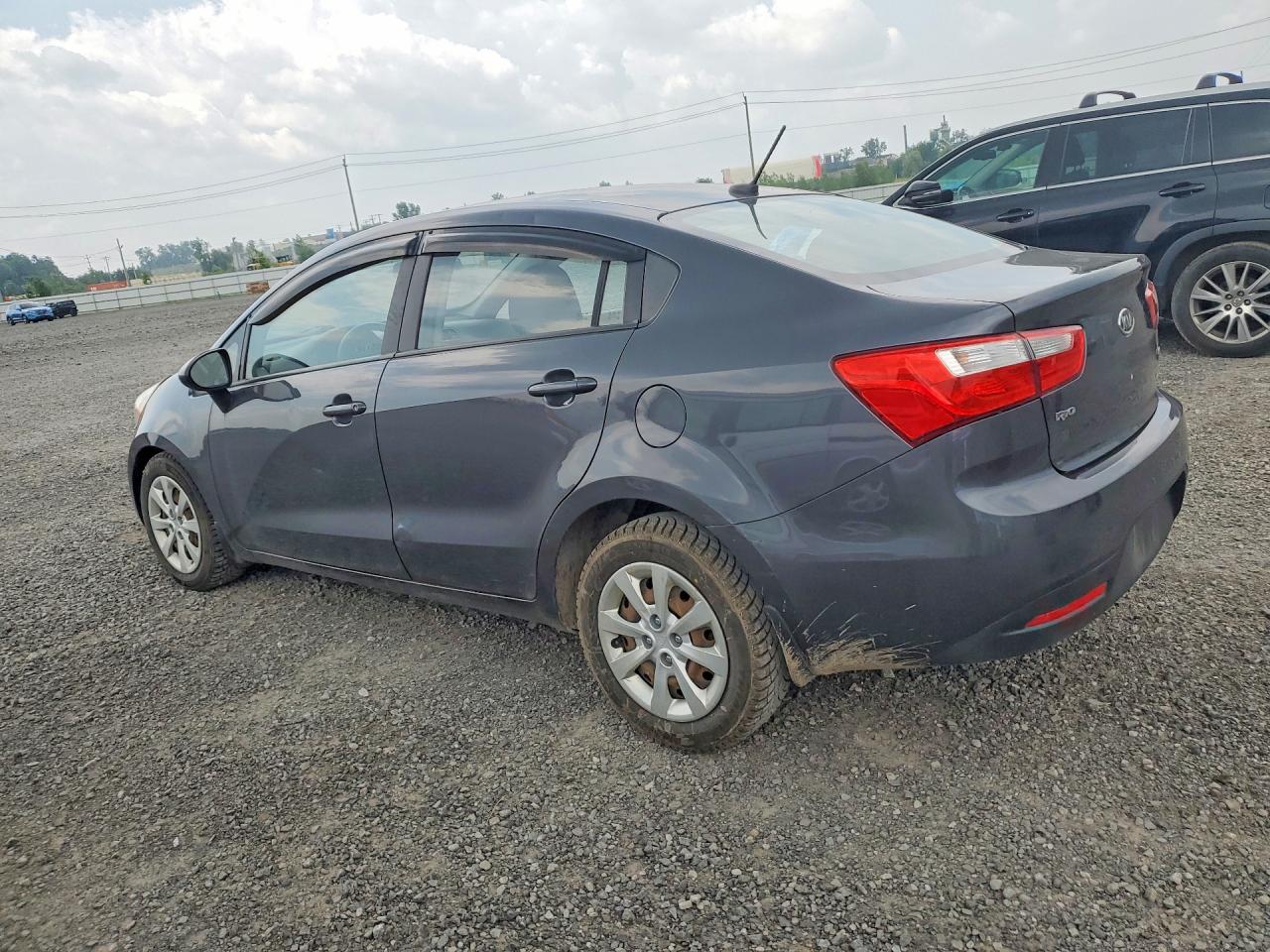 2013 Kia Rio Lx Gray vin: KNADM4A33D6131963