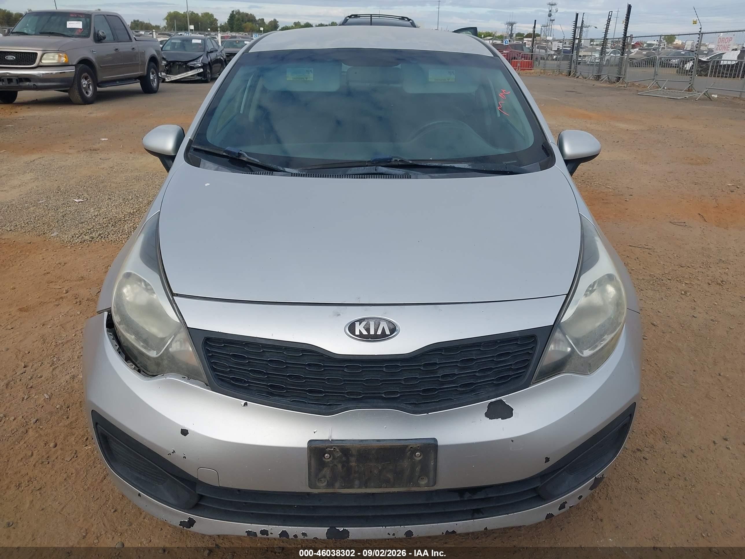 2013 Kia Rio Lx Серый vin: KNADM4A33D6137830