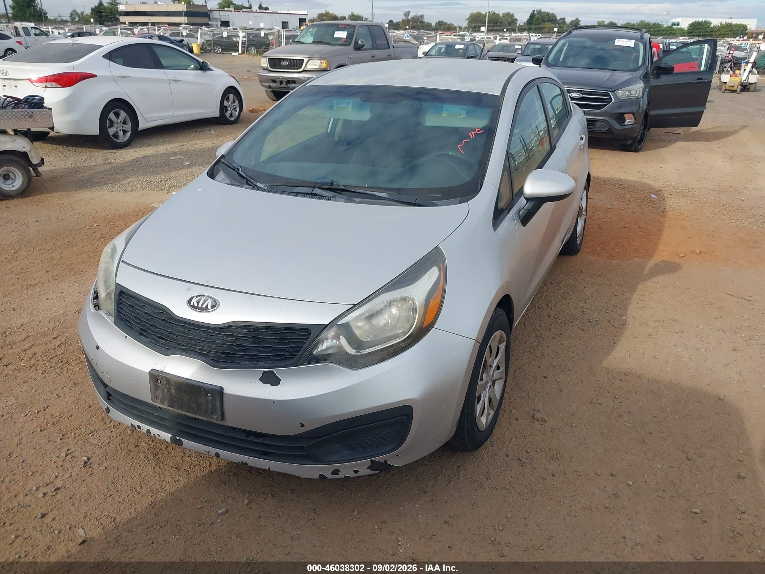 2013 Kia Rio Lx Серый vin: KNADM4A33D6137830