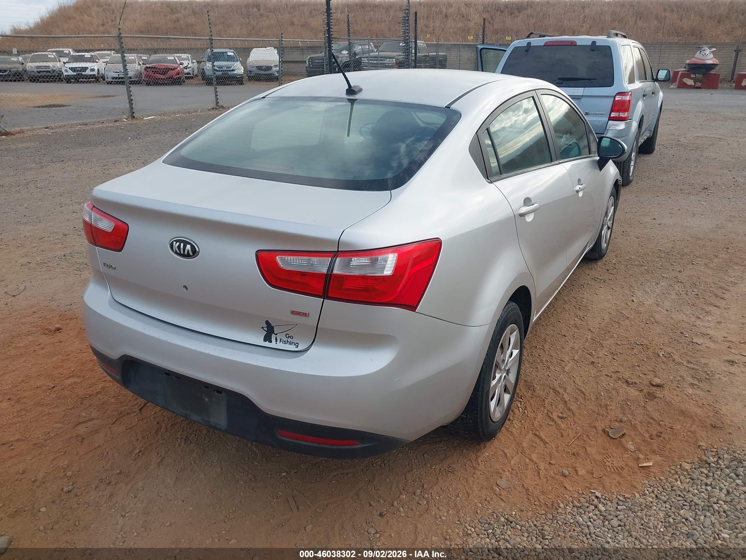 2013 Kia Rio Lx Серый vin: KNADM4A33D6137830
