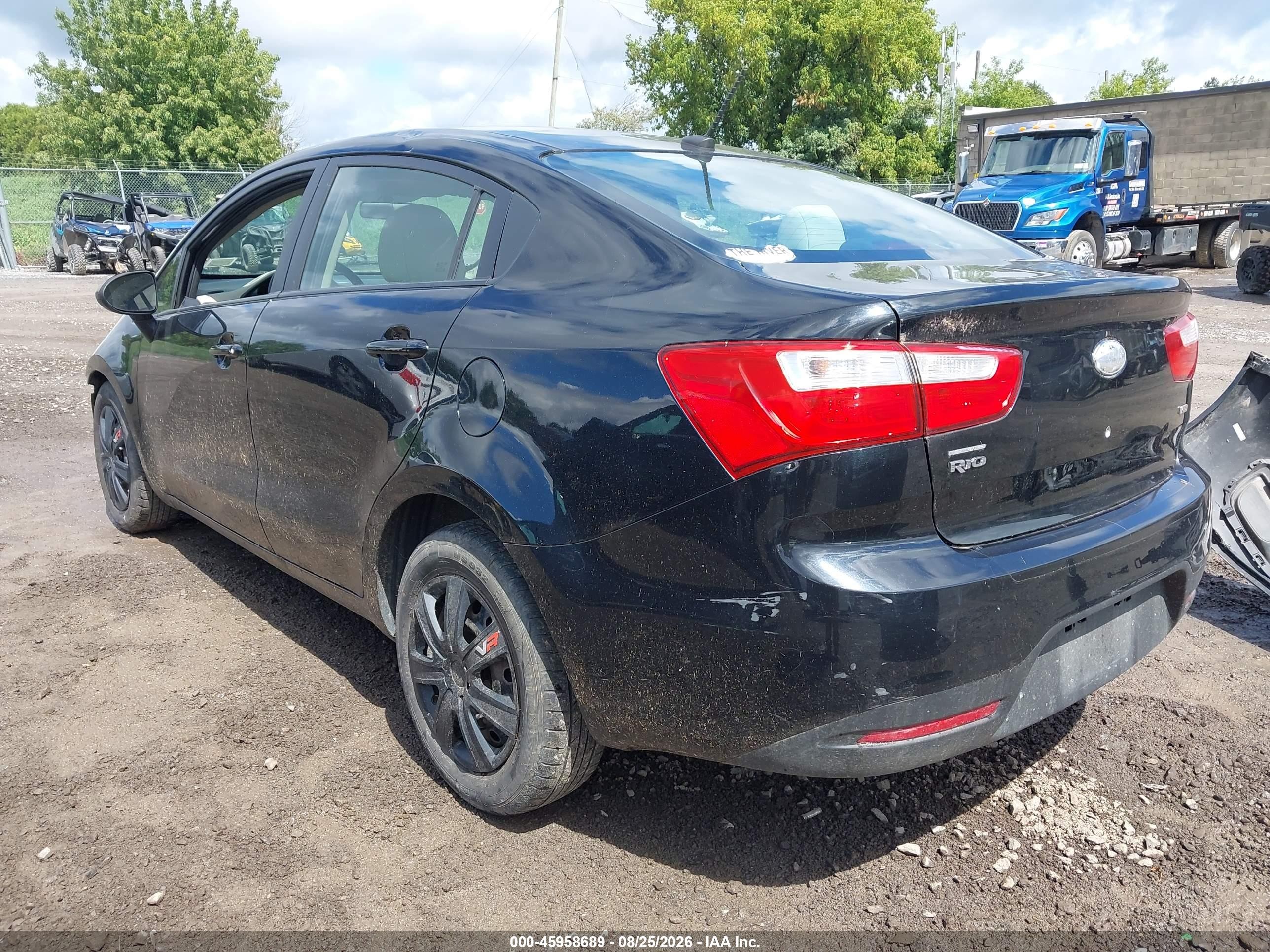 2013 Kia Rio Lx Черный vin: KNADM4A33D6140405