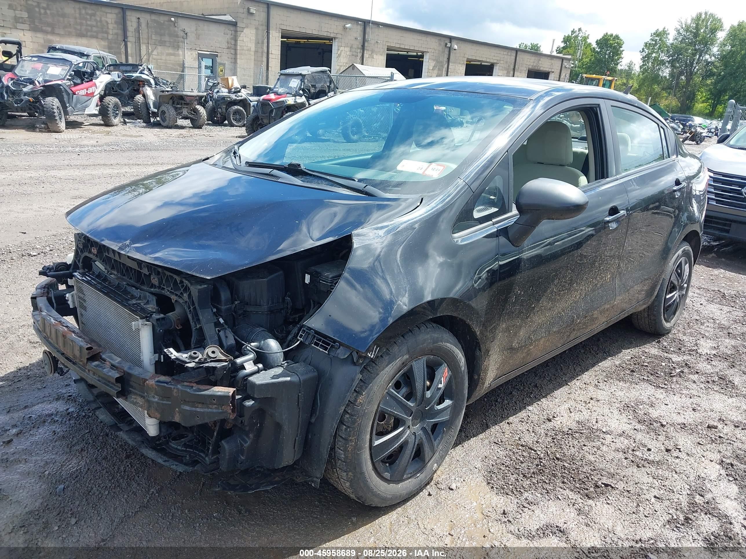 2013 Kia Rio Lx Черный vin: KNADM4A33D6140405