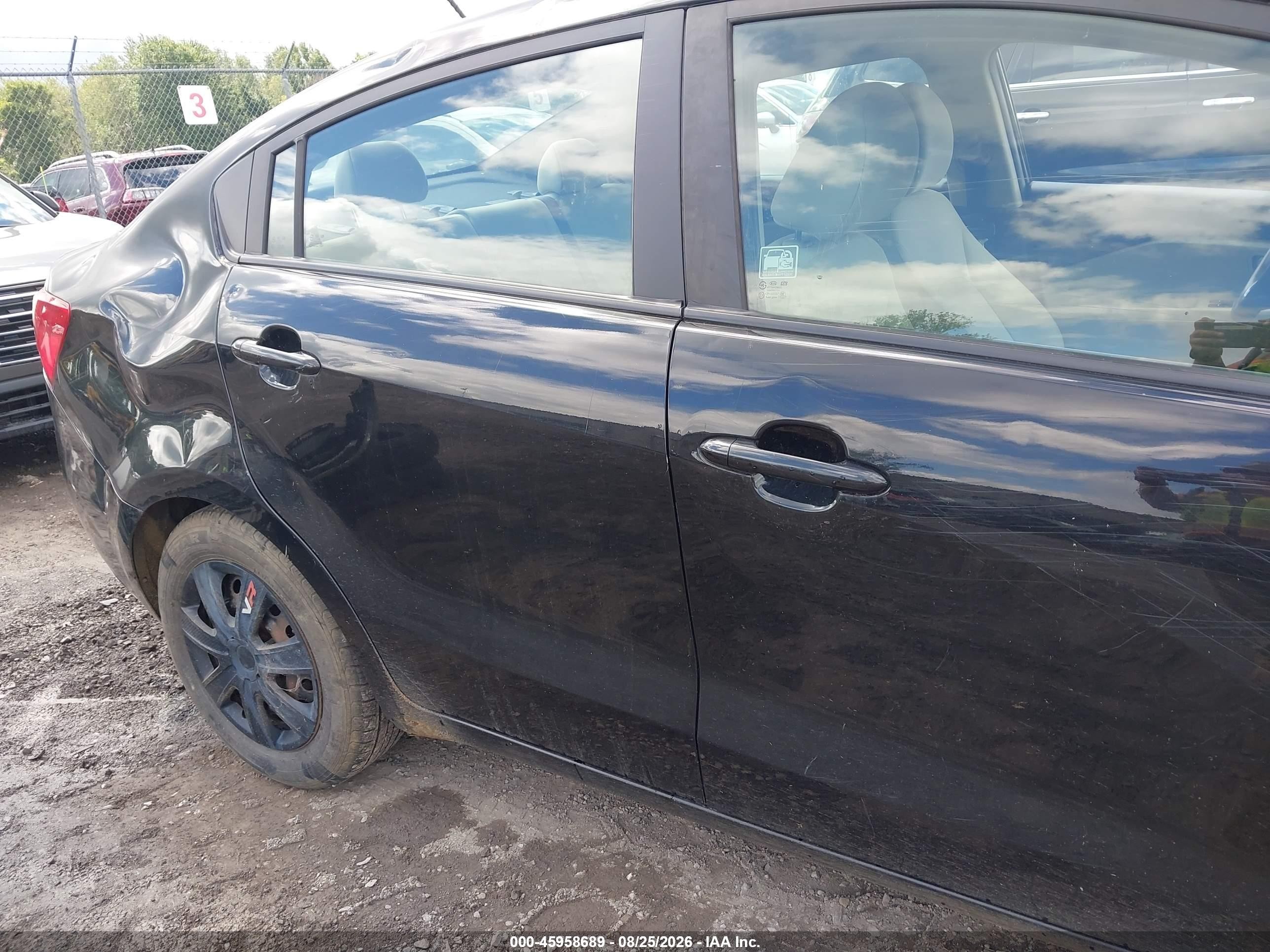 2013 Kia Rio Lx Черный vin: KNADM4A33D6140405