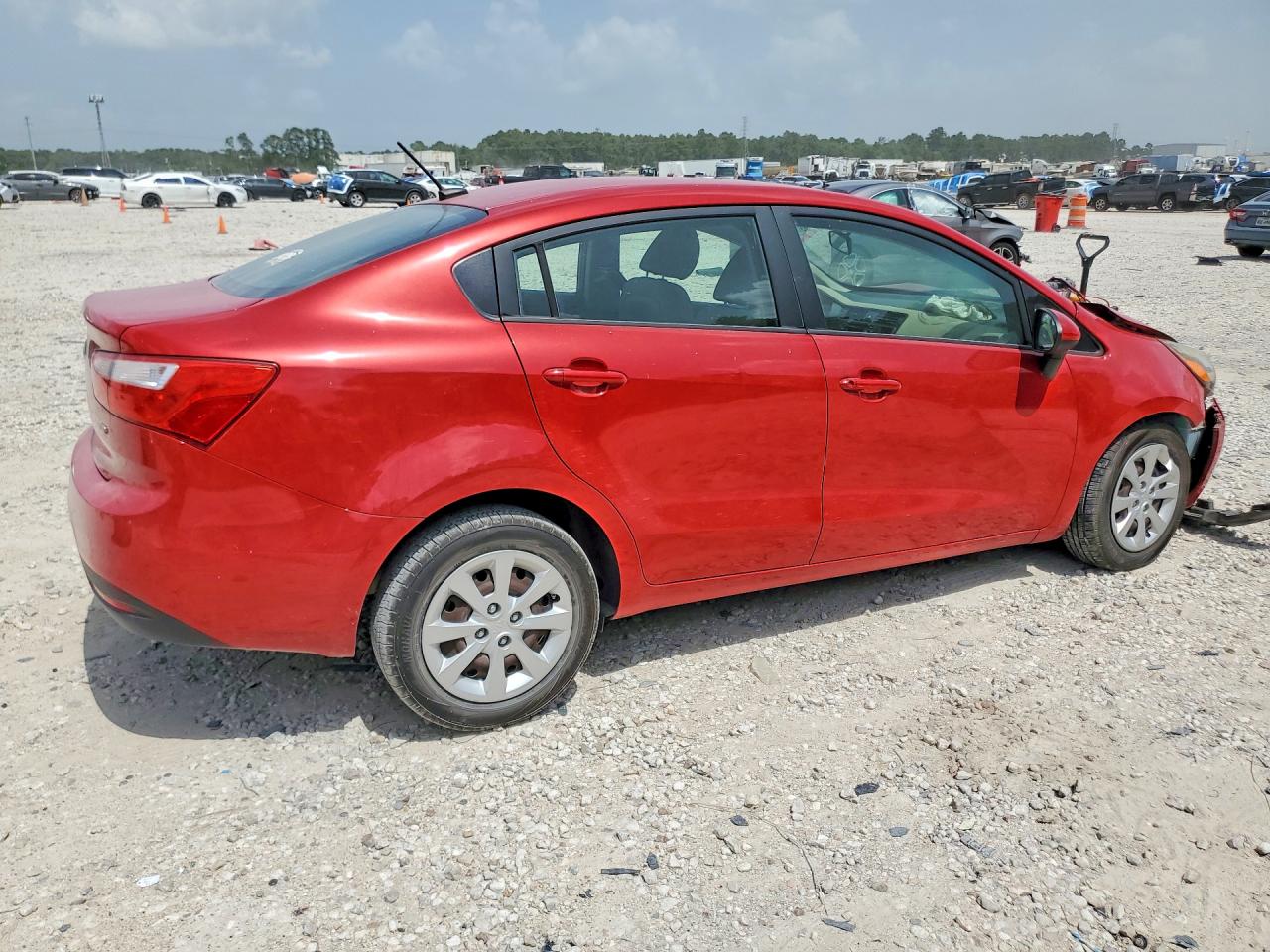 2013 Kia Rio Lx Red vin: KNADM4A33D6189197