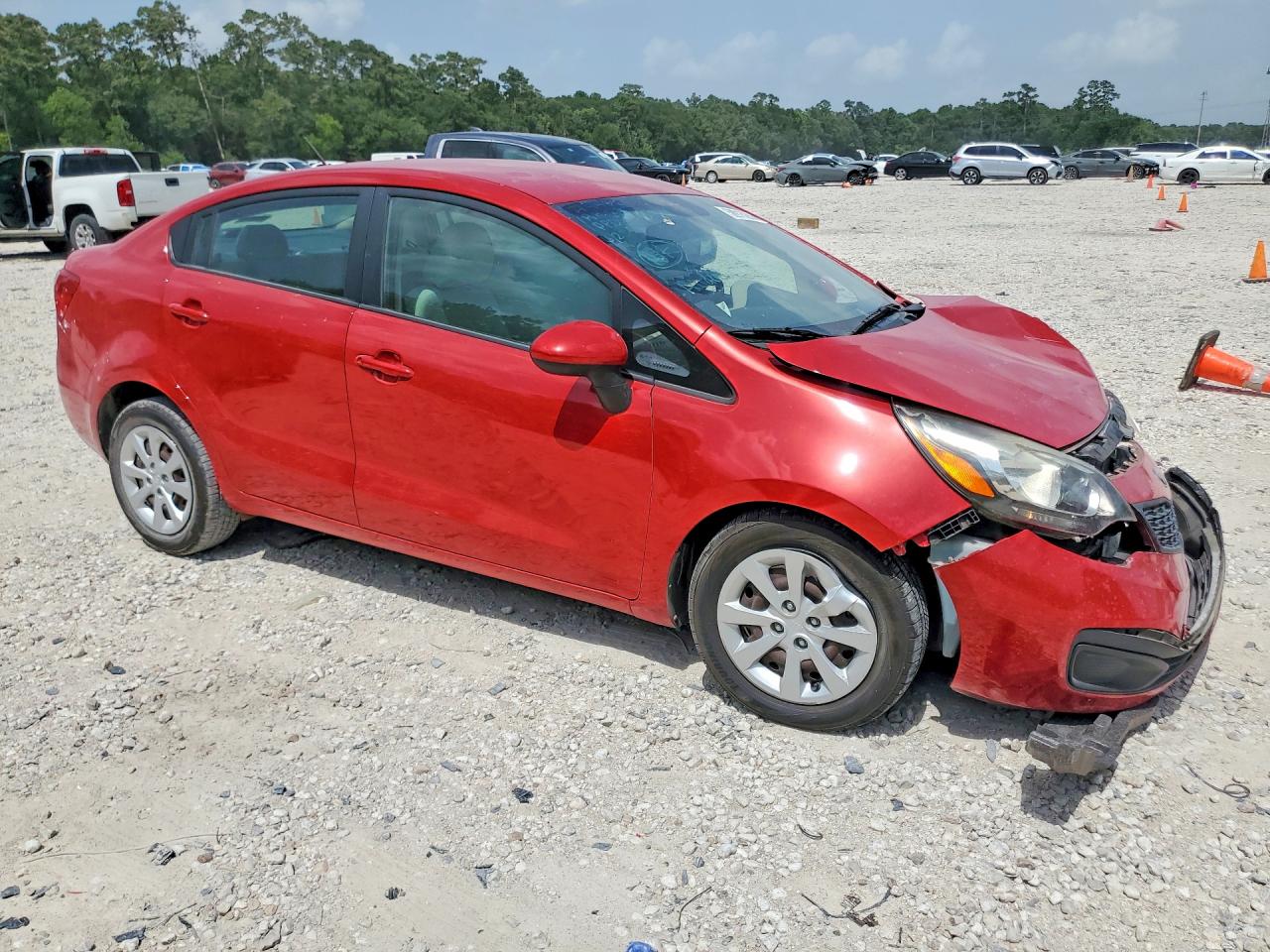 2013 Kia Rio Lx Red vin: KNADM4A33D6189197