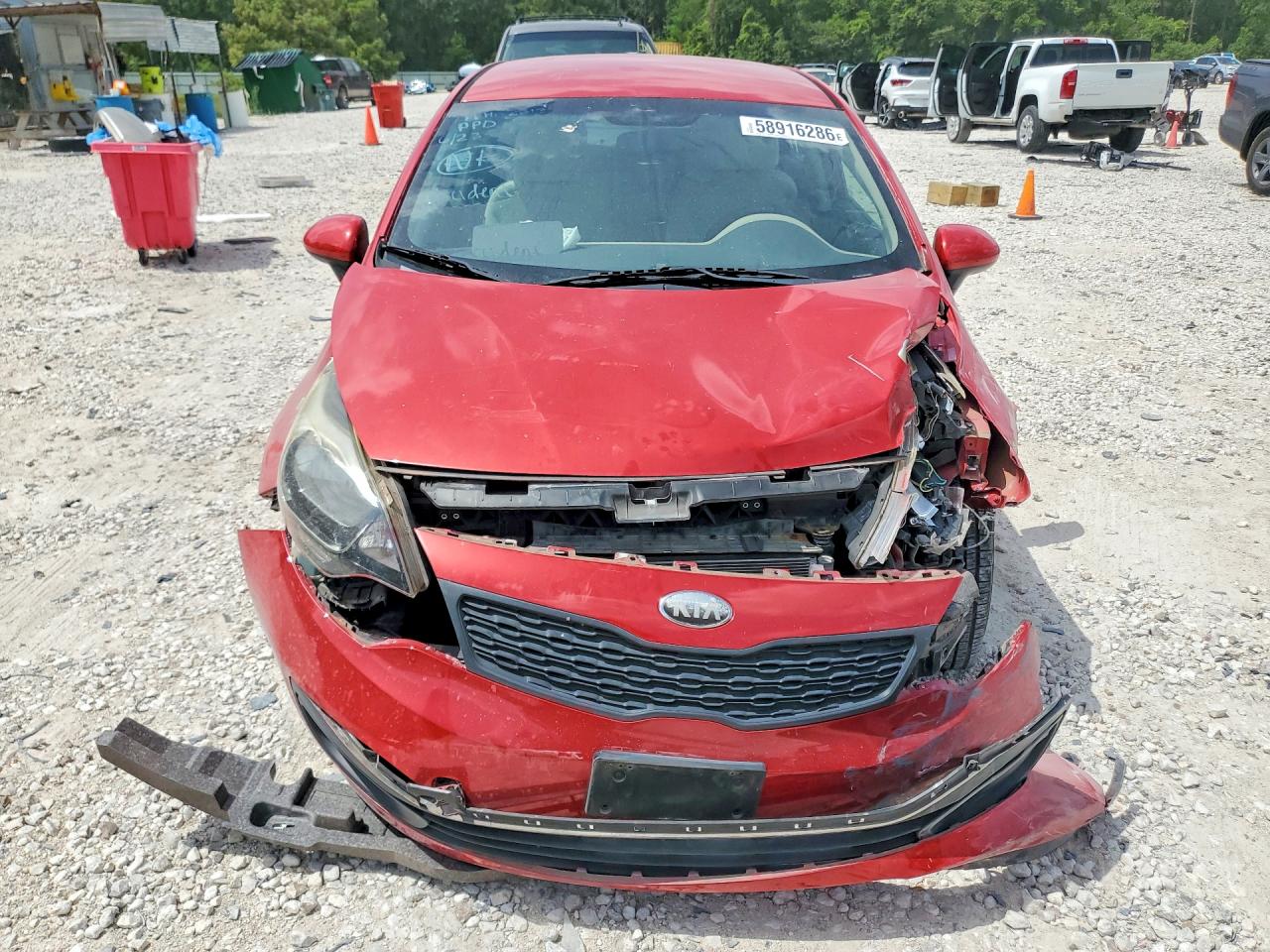 2013 Kia Rio Lx Red vin: KNADM4A33D6189197