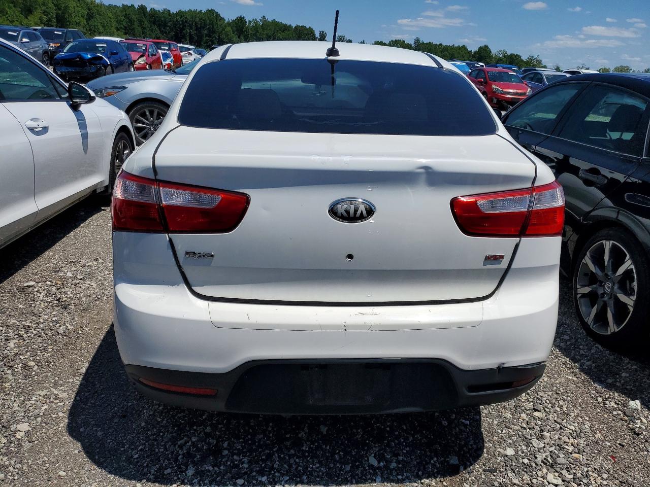 2013 Kia Rio Lx White vin: KNADM4A33D6226443