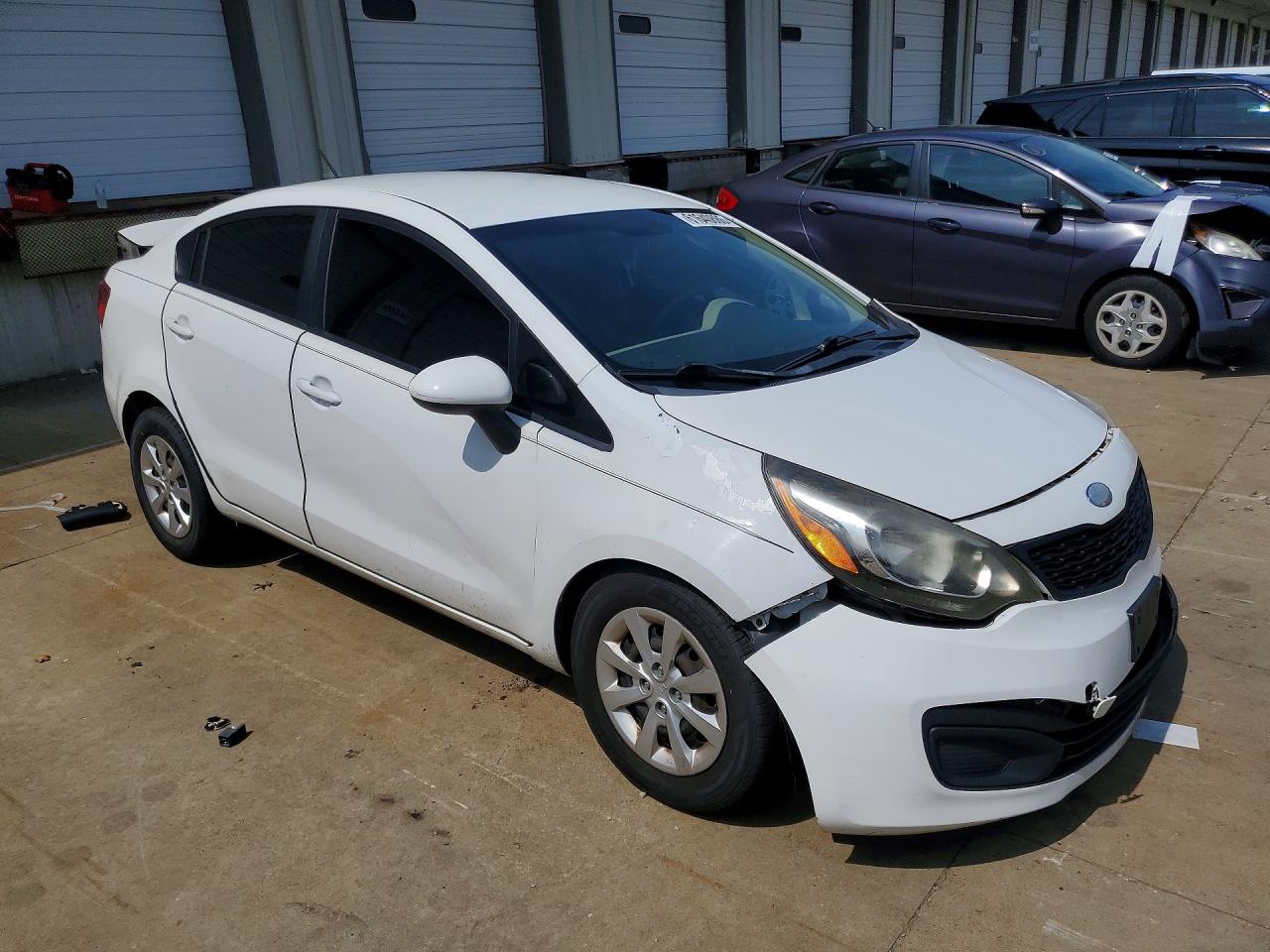 2013 Kia Rio Lx White vin: KNADM4A33D6226443