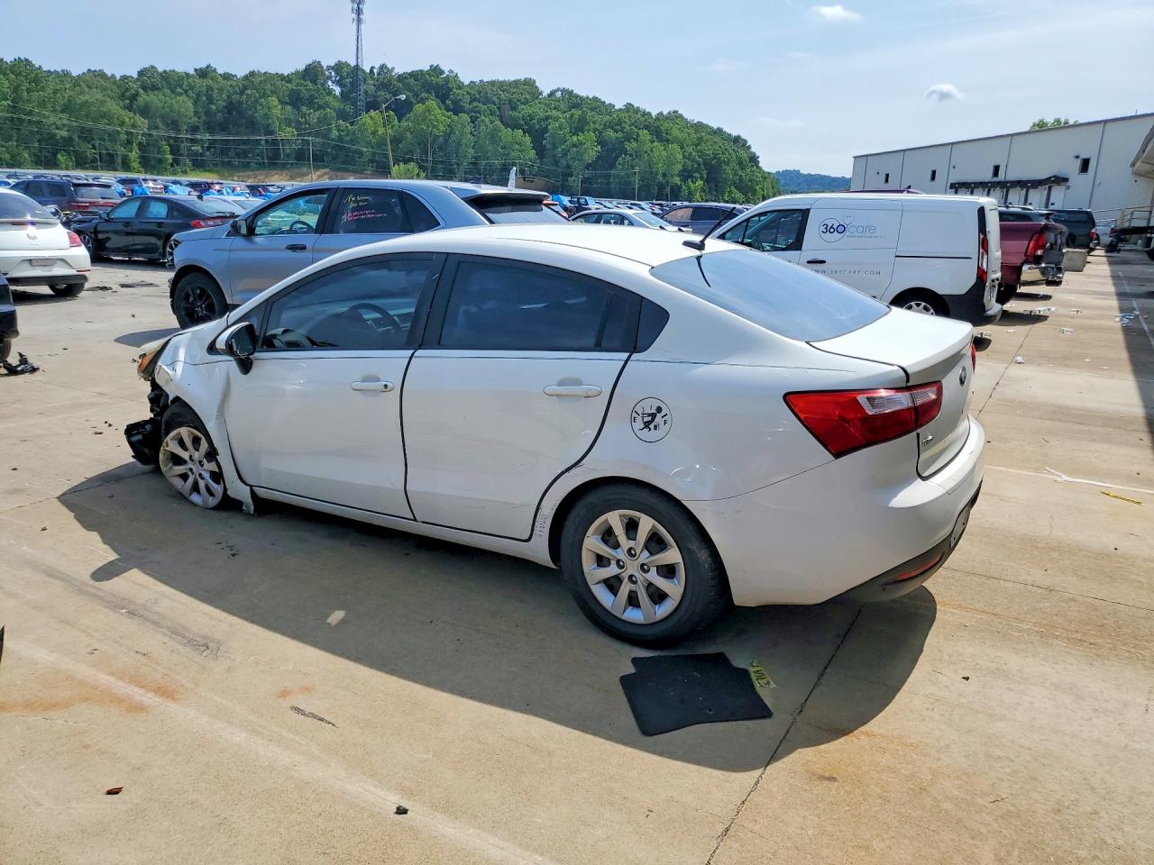 2013 Kia Rio Lx White vin: KNADM4A33D6226443