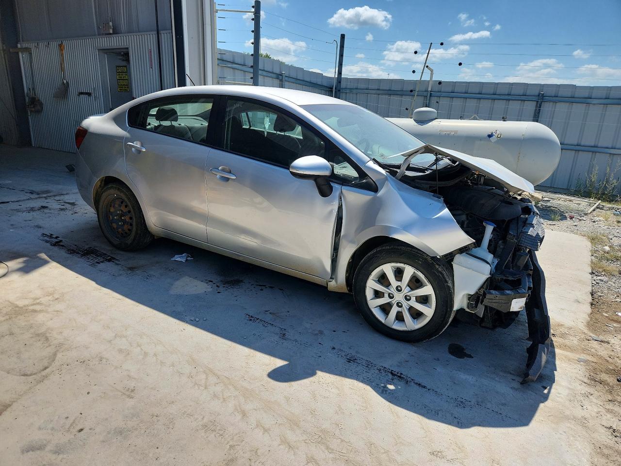 2013 Kia Rio Lx Gray vin: KNADM4A33D6306602