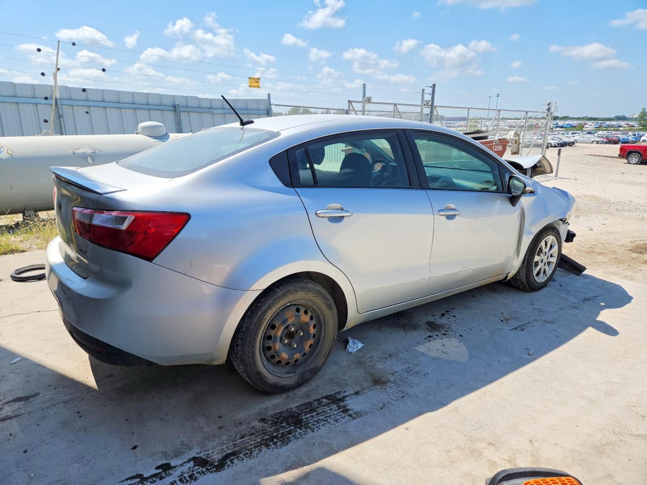 2013 Kia Rio Lx Gray vin: KNADM4A33D6306602