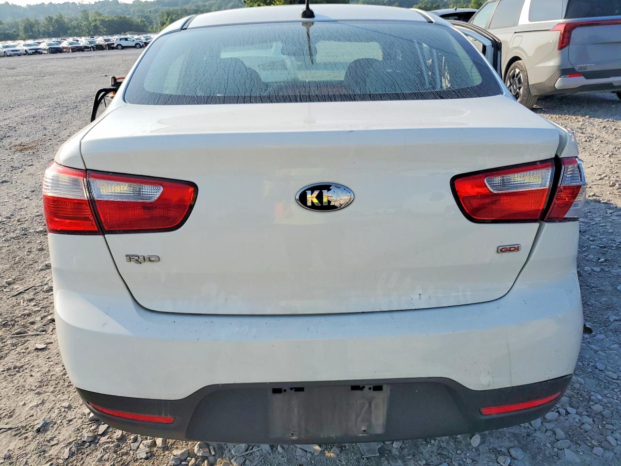 2014 Kia Rio Lx White vin: KNADM4A33E6328486
