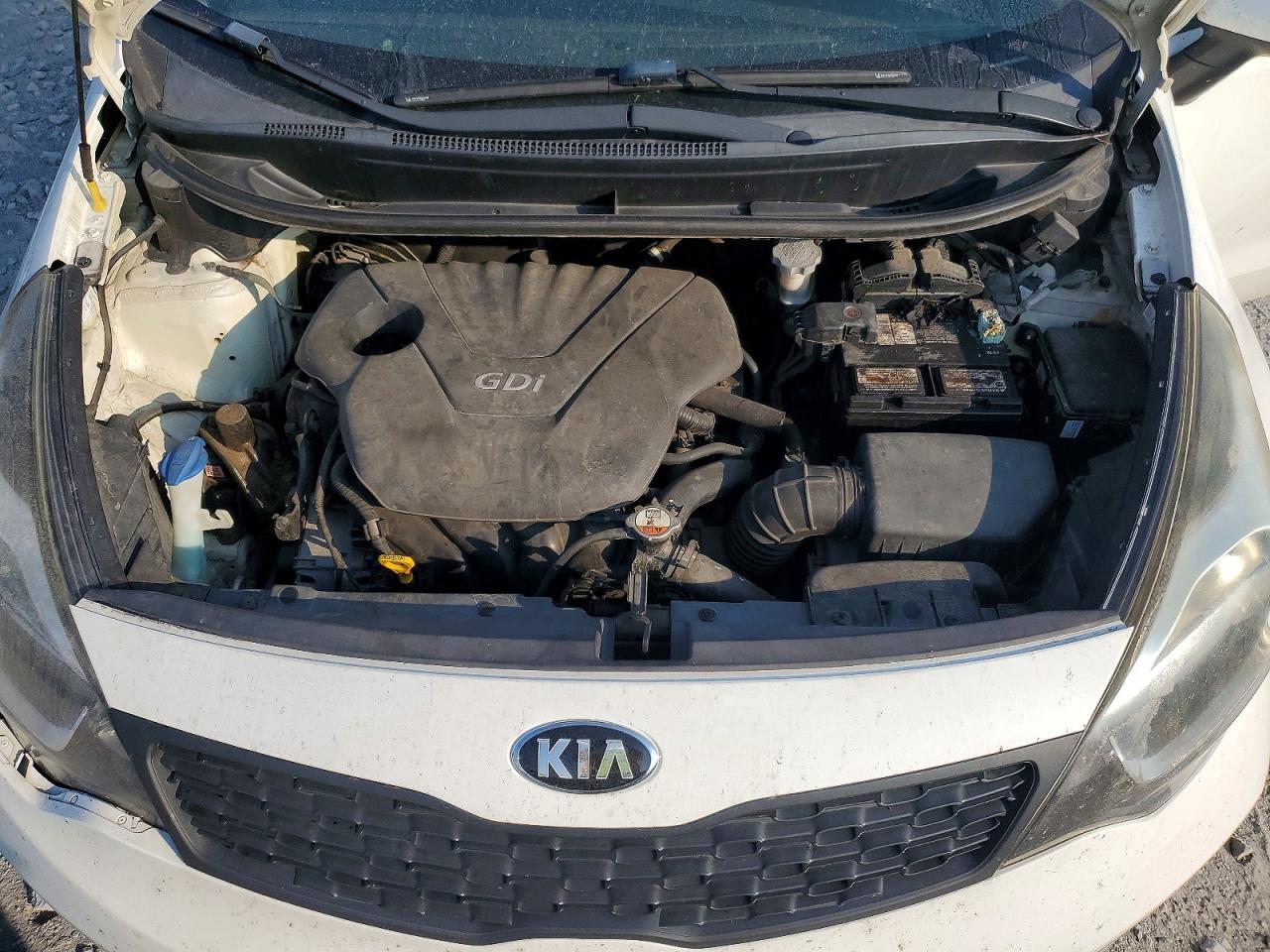 2014 Kia Rio Lx White vin: KNADM4A33E6328486