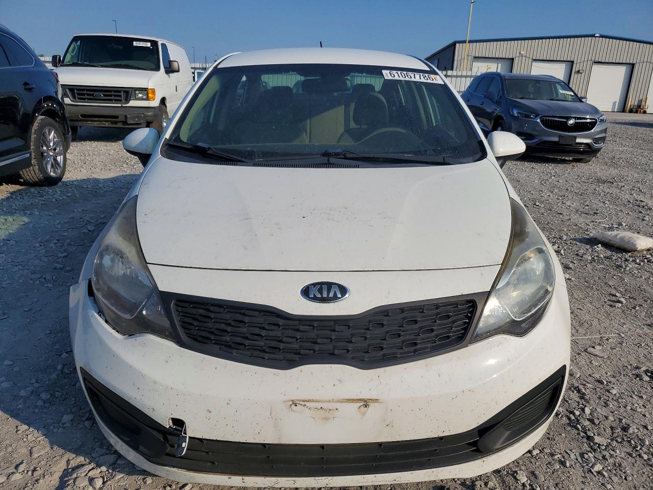 2014 Kia Rio Lx White vin: KNADM4A33E6328486