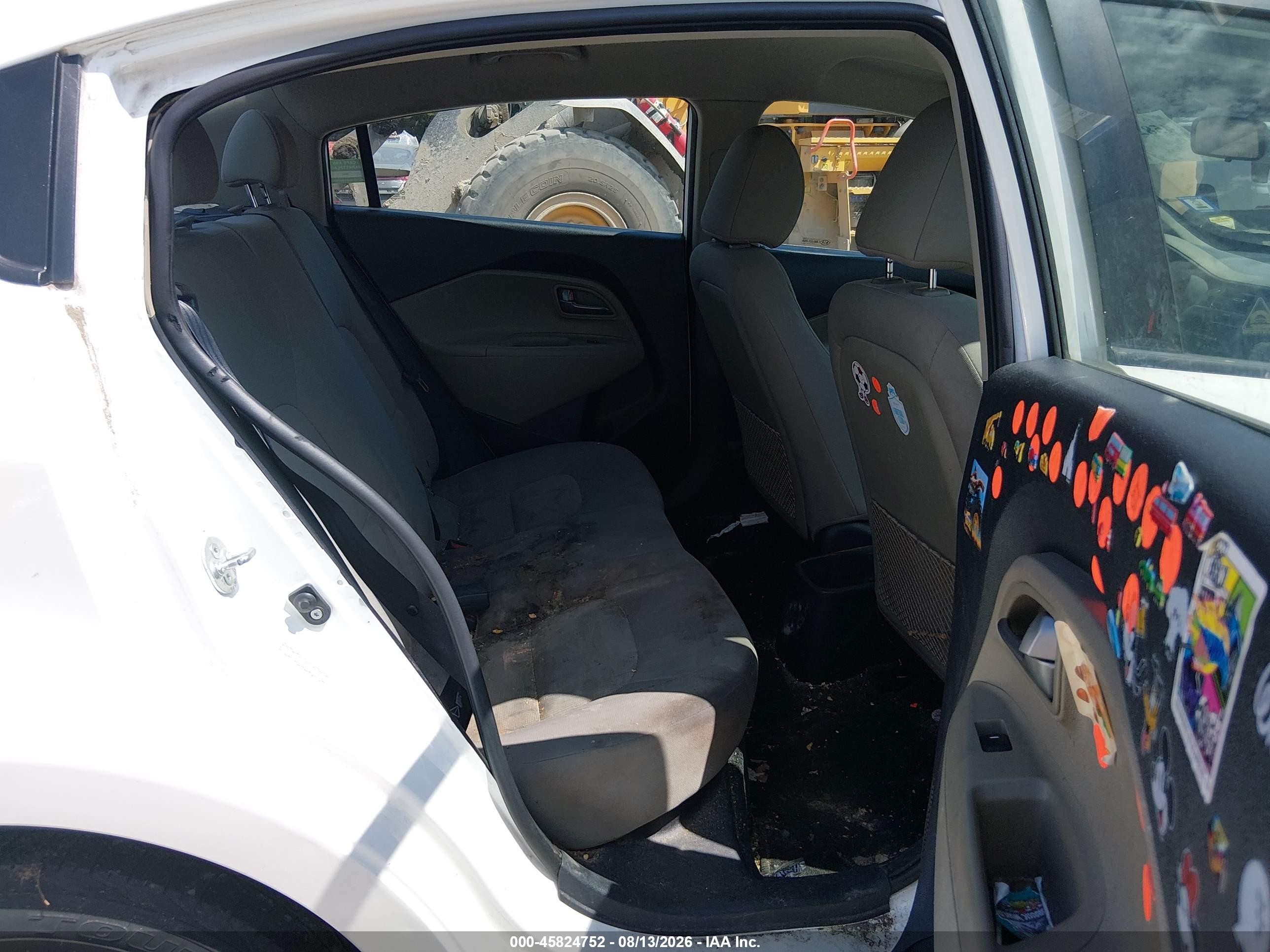 2014 Kia Rio Lx White vin: KNADM4A33E6331601