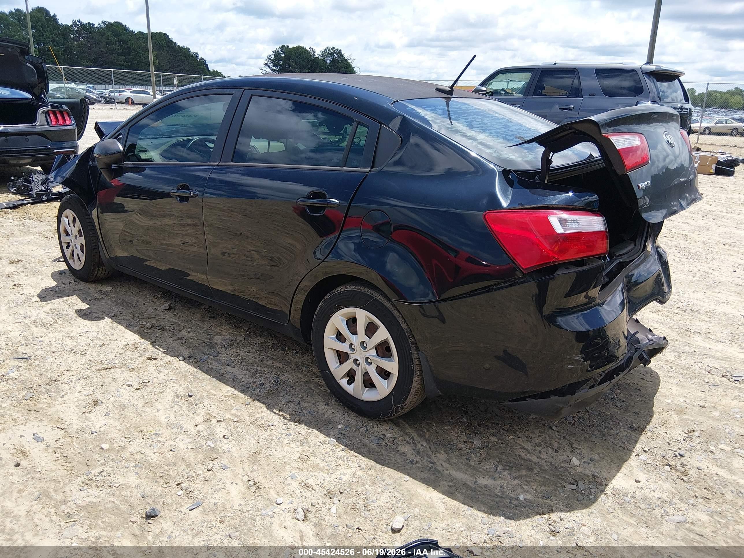 2014 Kia Rio Lx Black vin: KNADM4A33E6349760