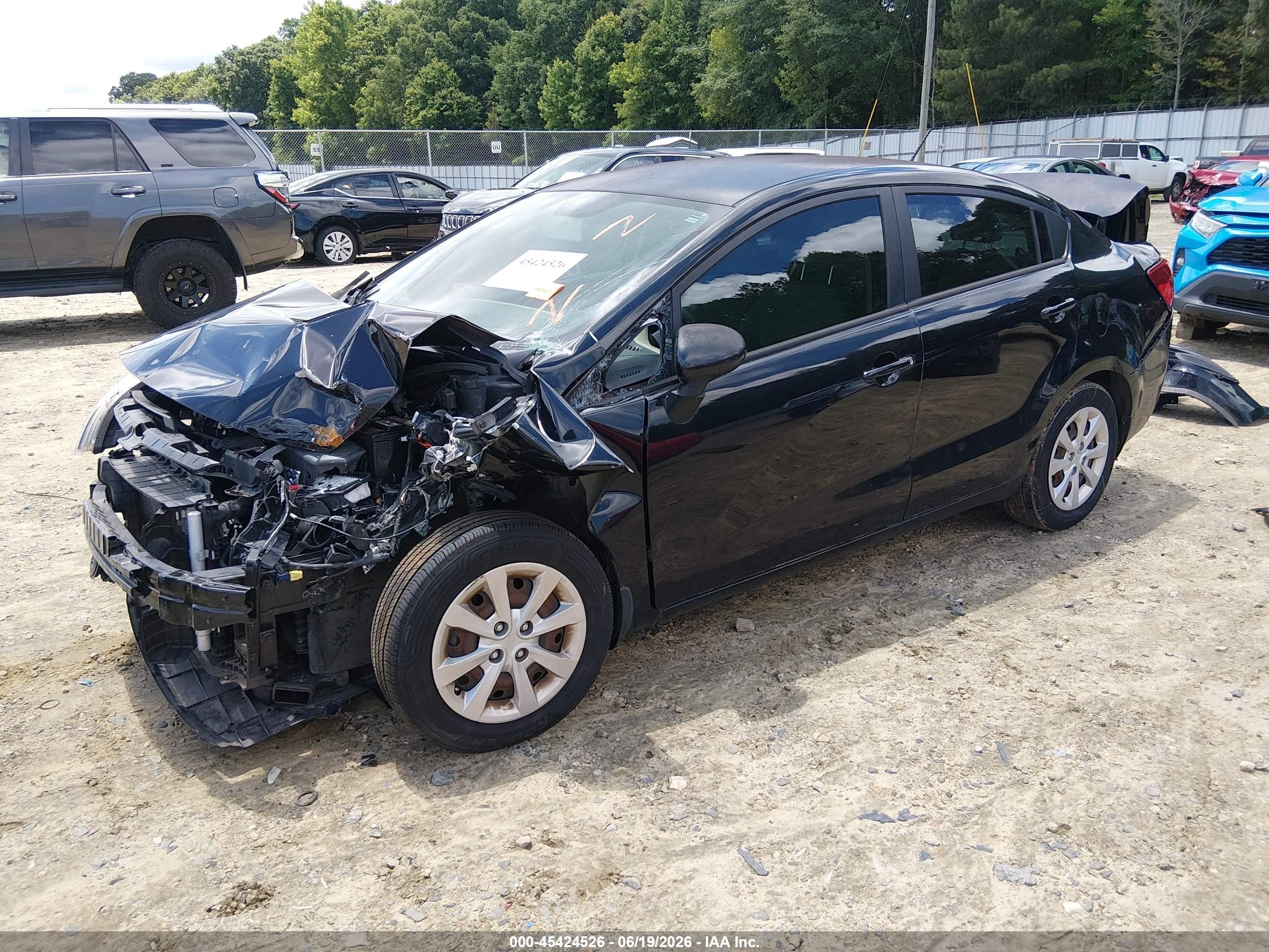 2014 Kia Rio Lx Black vin: KNADM4A33E6349760