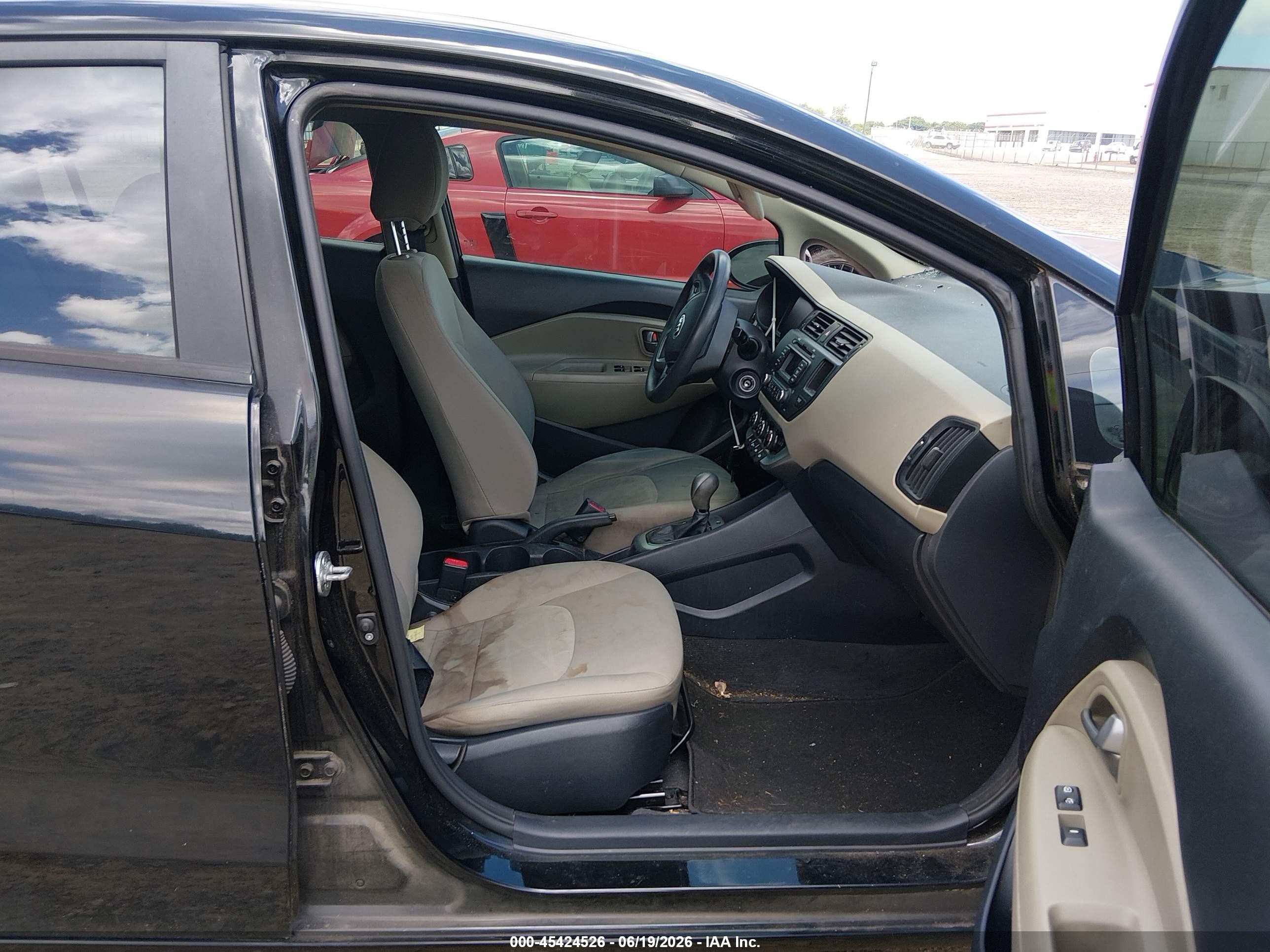 2014 Kia Rio Lx Black vin: KNADM4A33E6349760