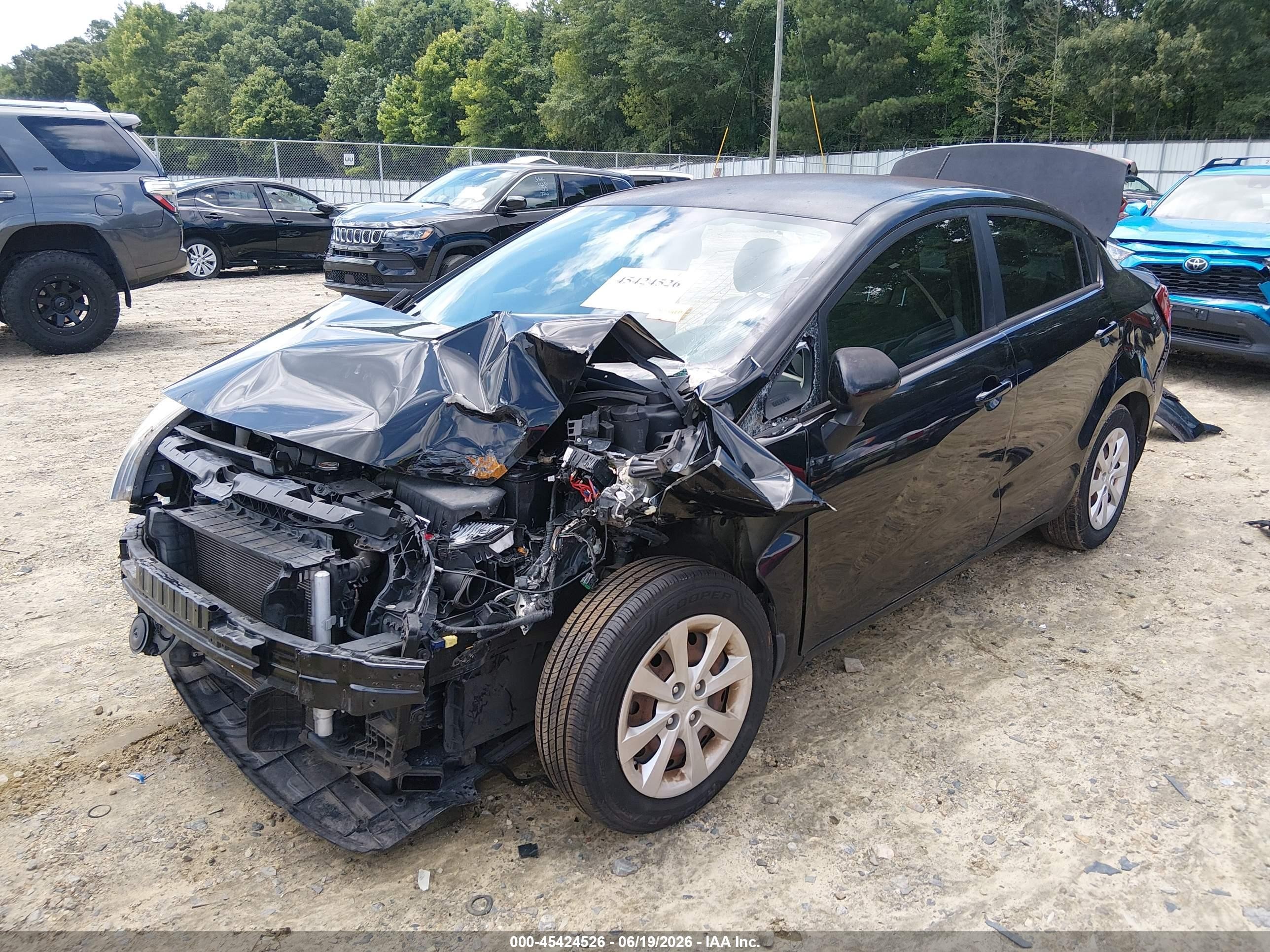 2014 Kia Rio Lx Black vin: KNADM4A33E6349760
