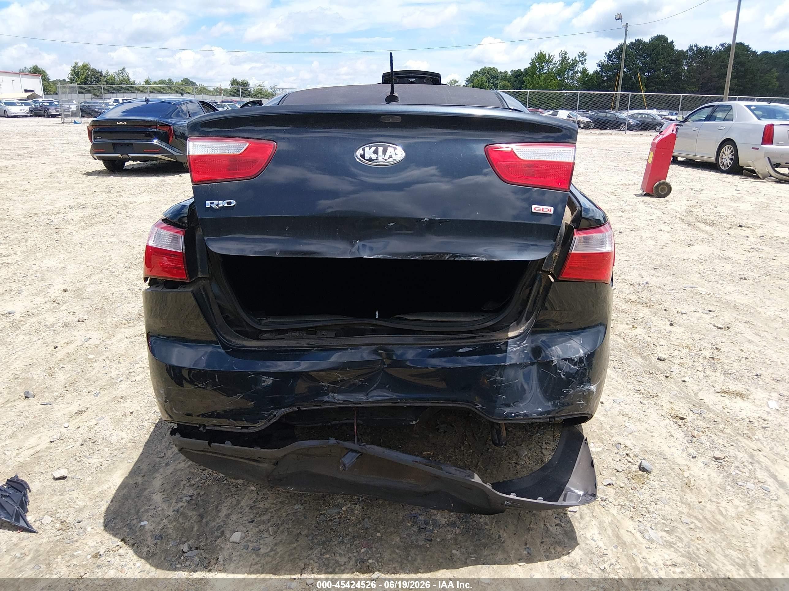 2014 Kia Rio Lx Black vin: KNADM4A33E6349760