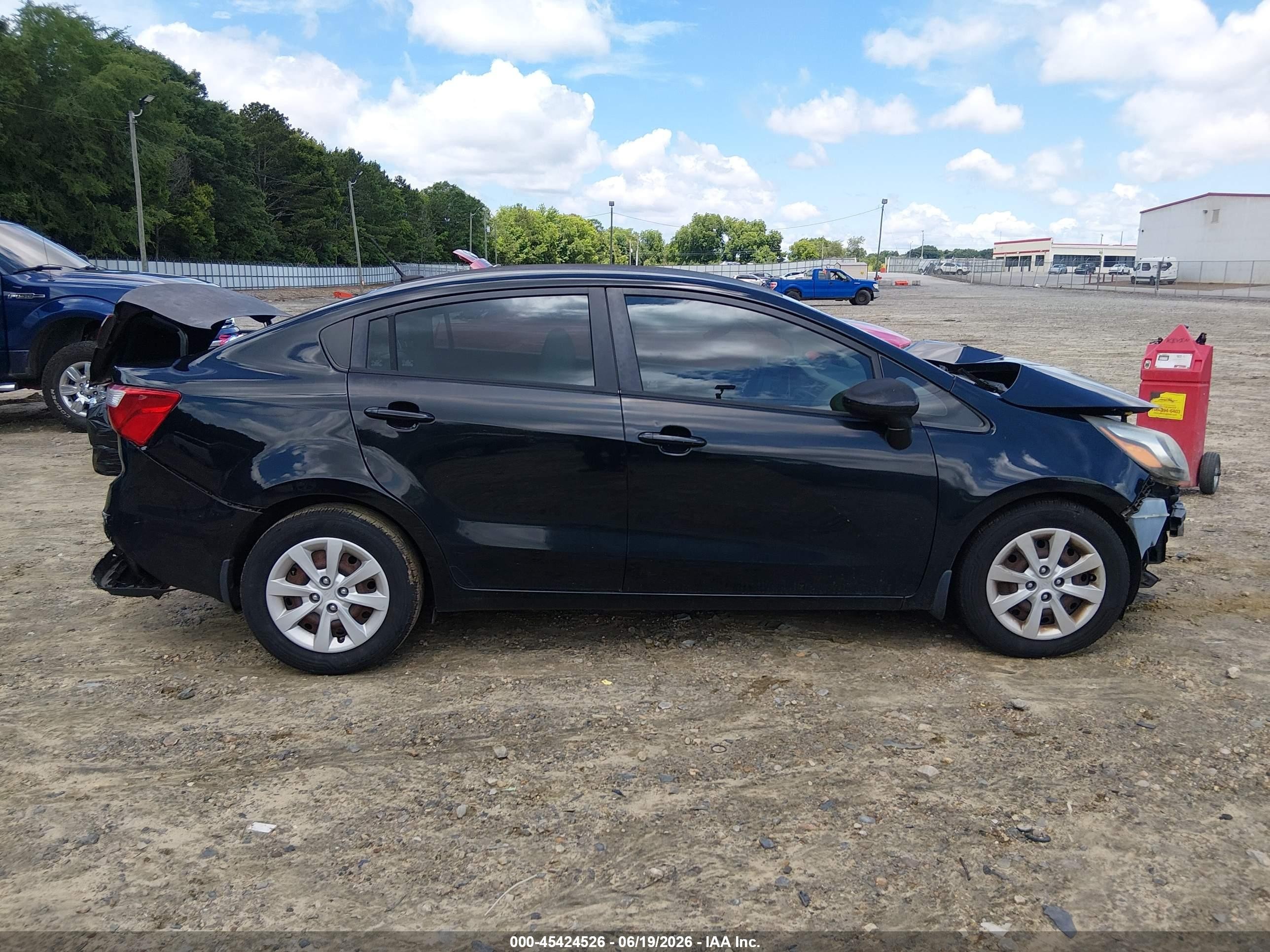 2014 Kia Rio Lx Black vin: KNADM4A33E6349760