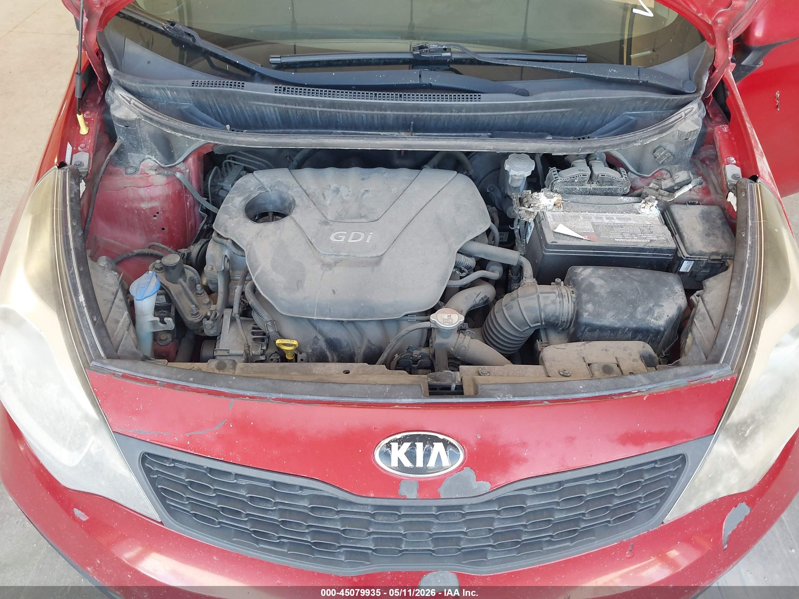 2014 Kia Rio Lx Red vin: KNADM4A33E6351380