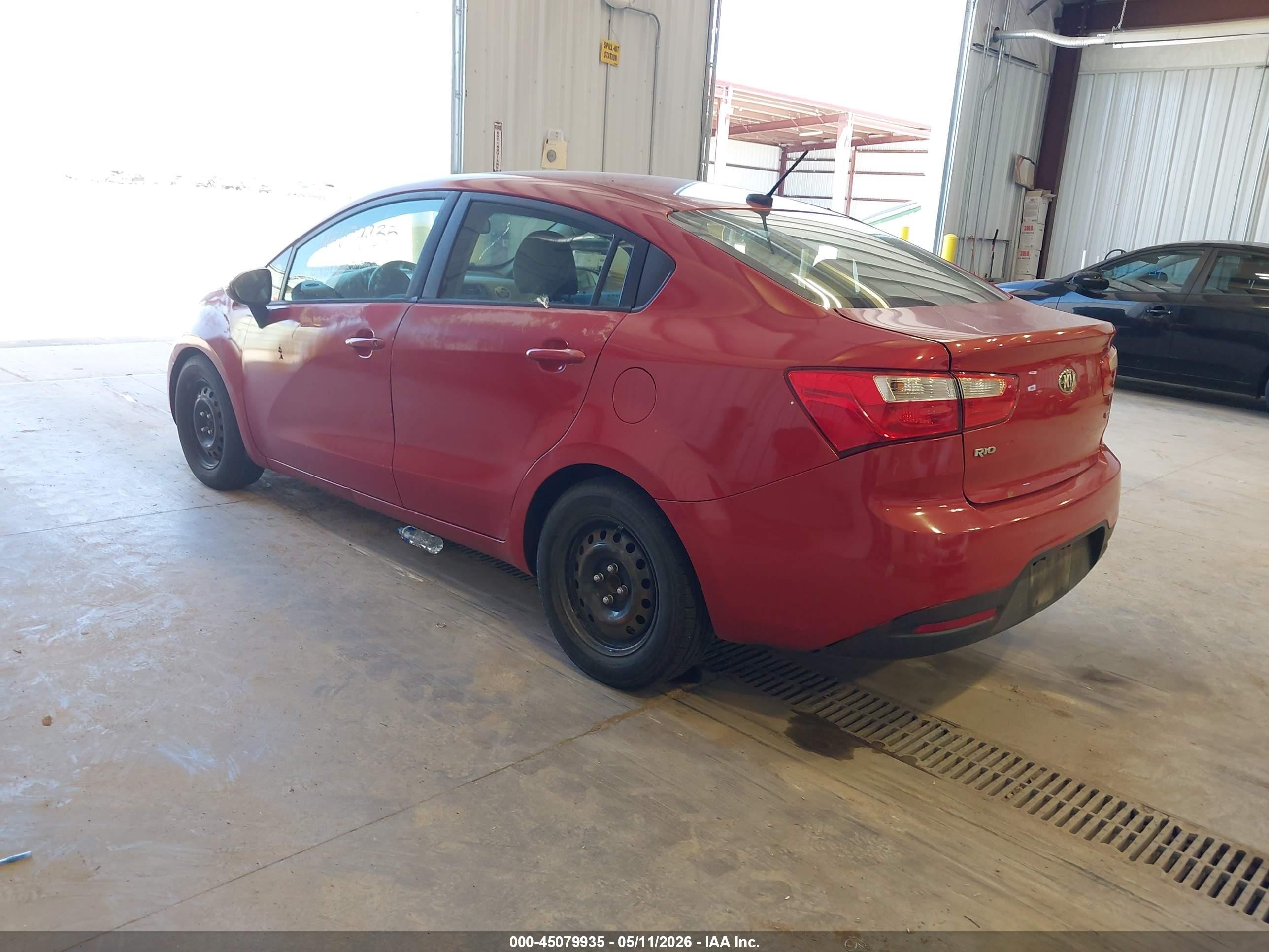 2014 Kia Rio Lx Red vin: KNADM4A33E6351380