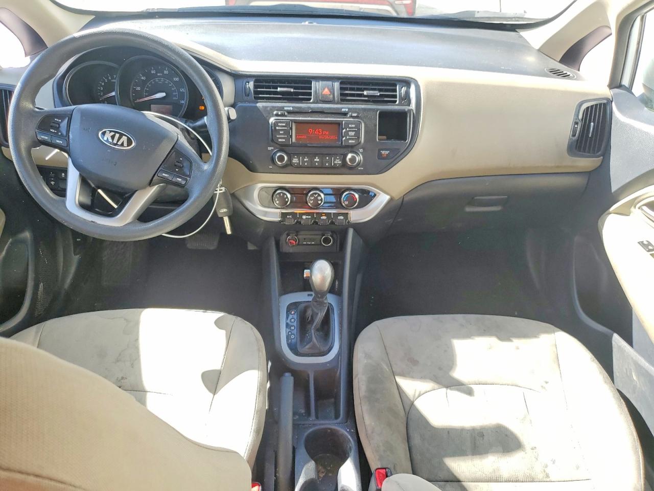 2014 Kia Rio White vin: KNADM4A33E6361682