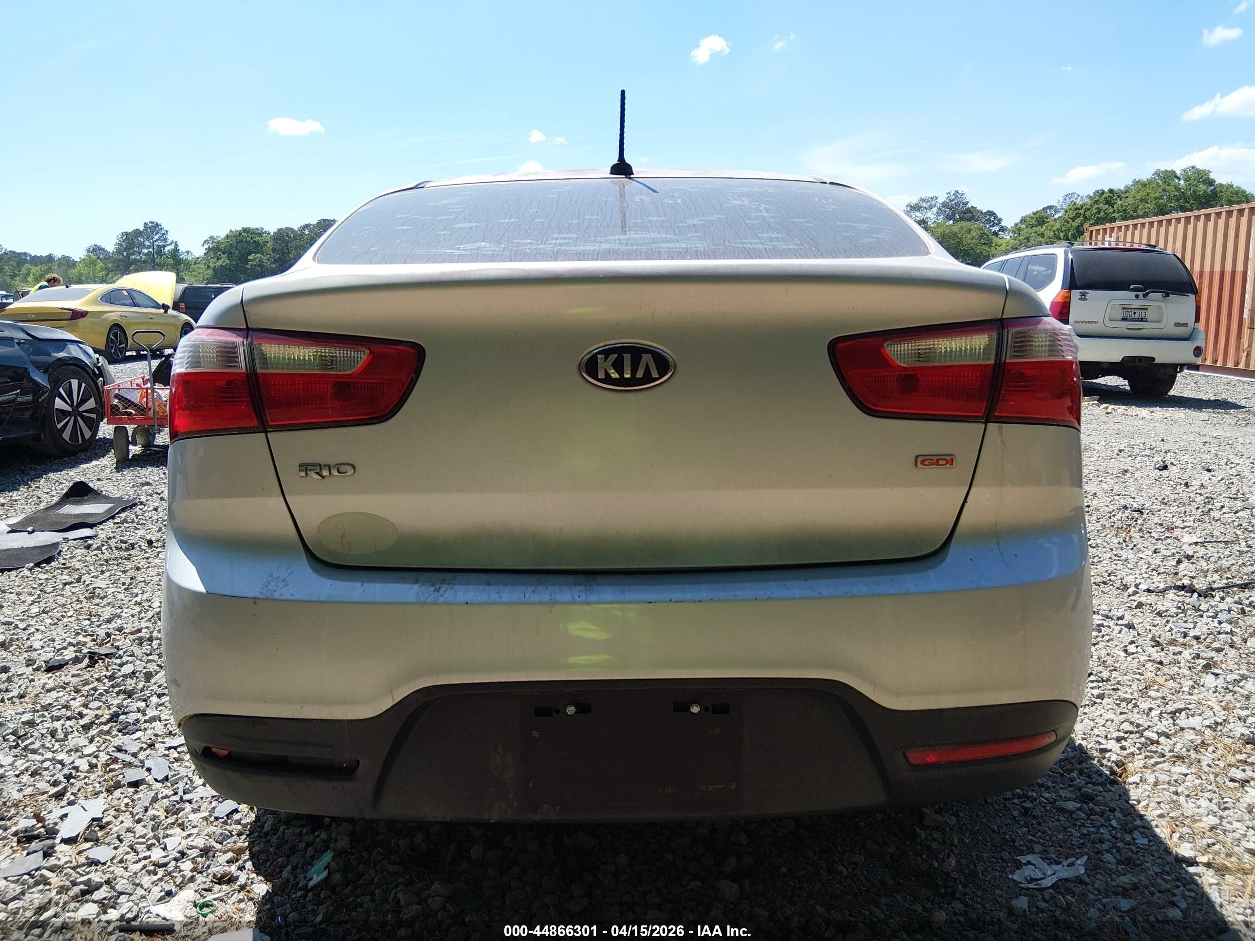 2014 Kia Rio Lx Silver vin: KNADM4A33E6363223
