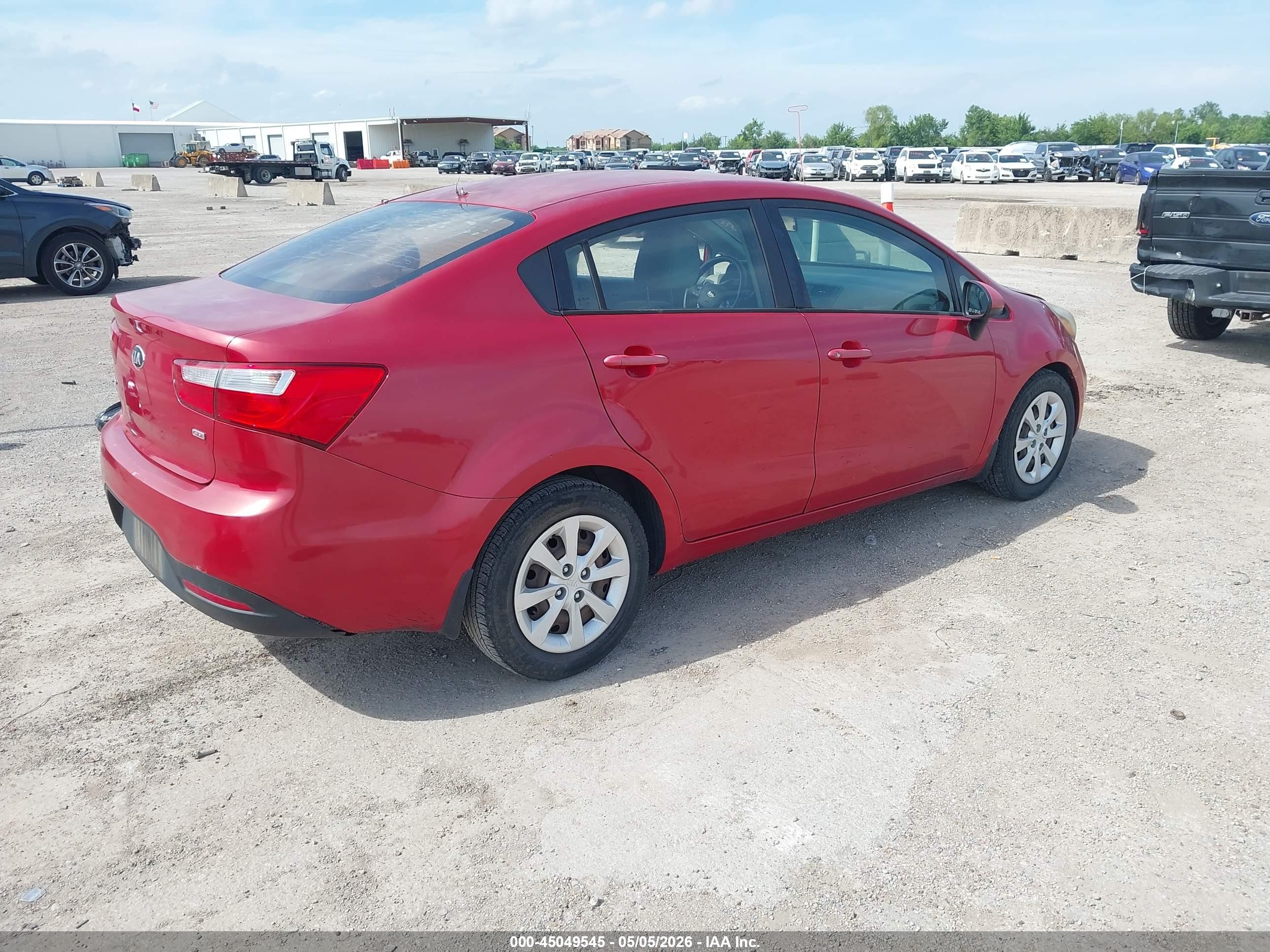 2014 Kia Rio Lx Красный vin: KNADM4A33E6363593