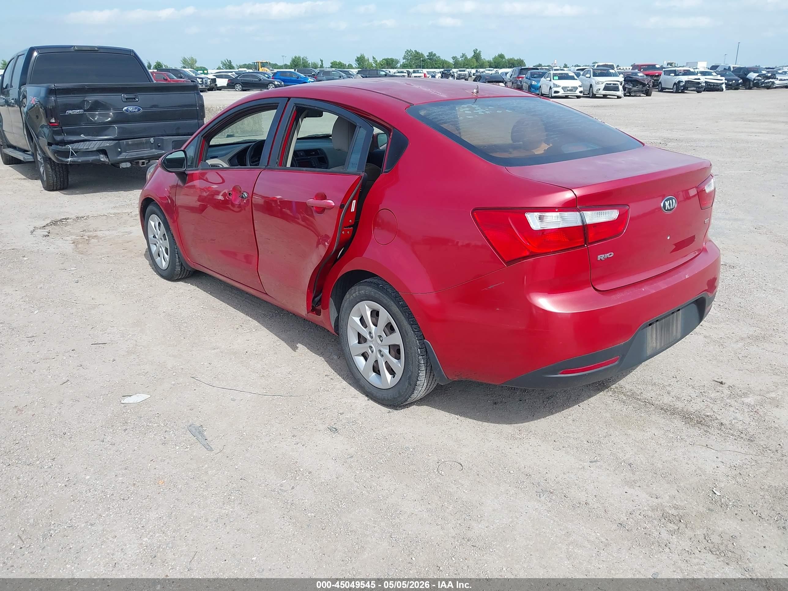 2014 Kia Rio Lx Красный vin: KNADM4A33E6363593