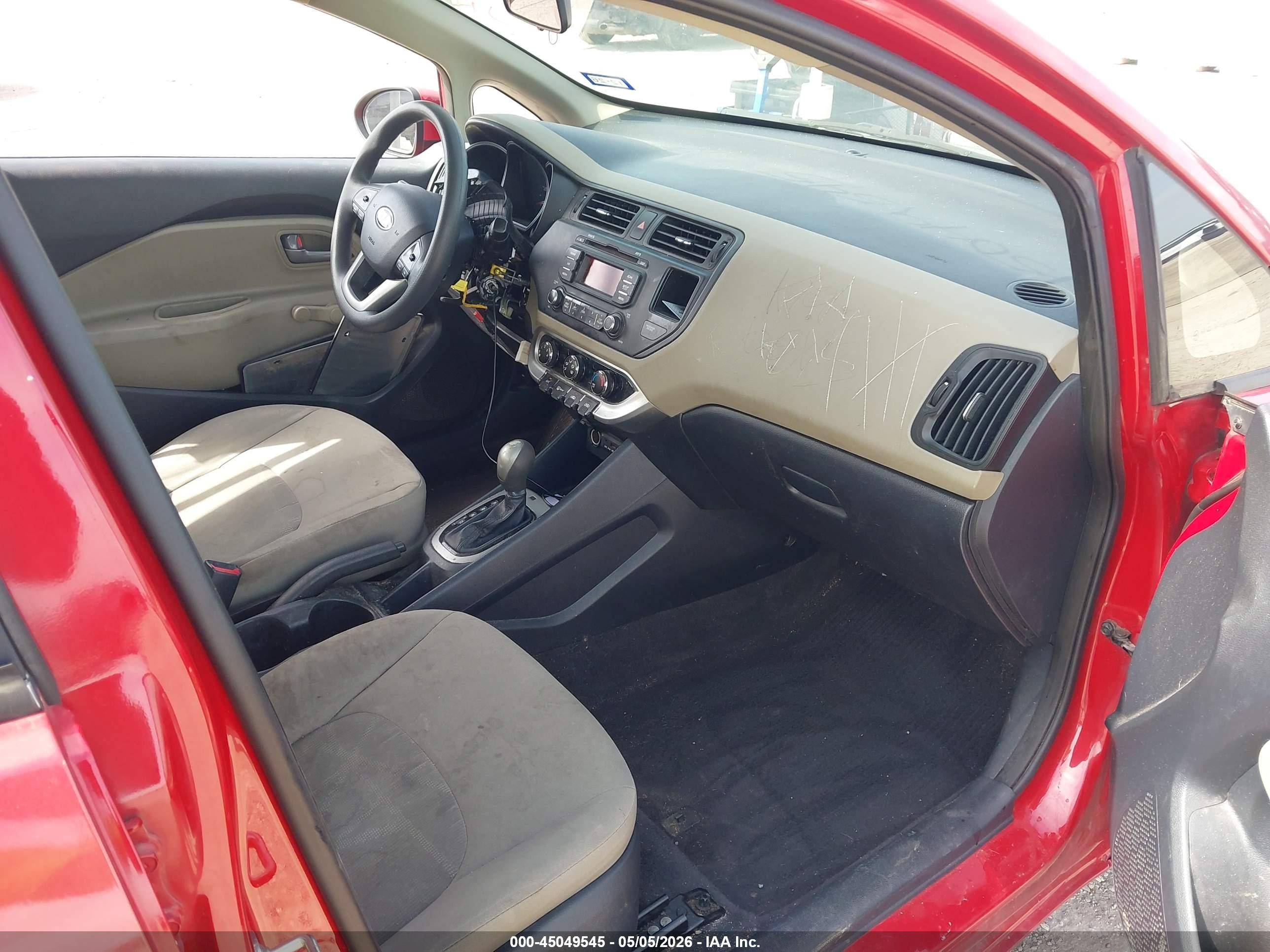 2014 Kia Rio Lx Красный vin: KNADM4A33E6363593