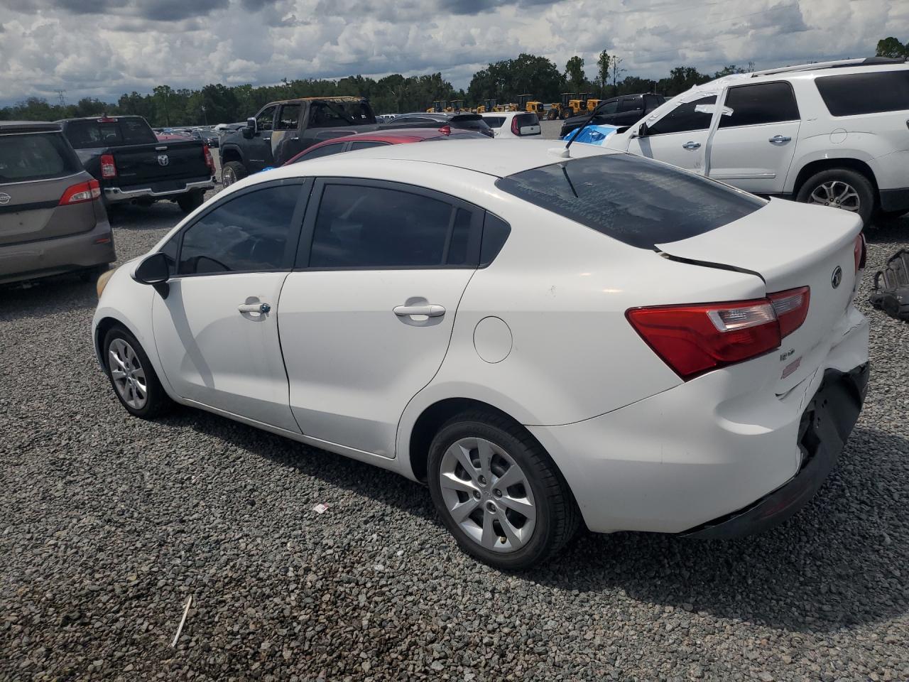 2014 Kia Rio Lx White vin: KNADM4A33E6364565