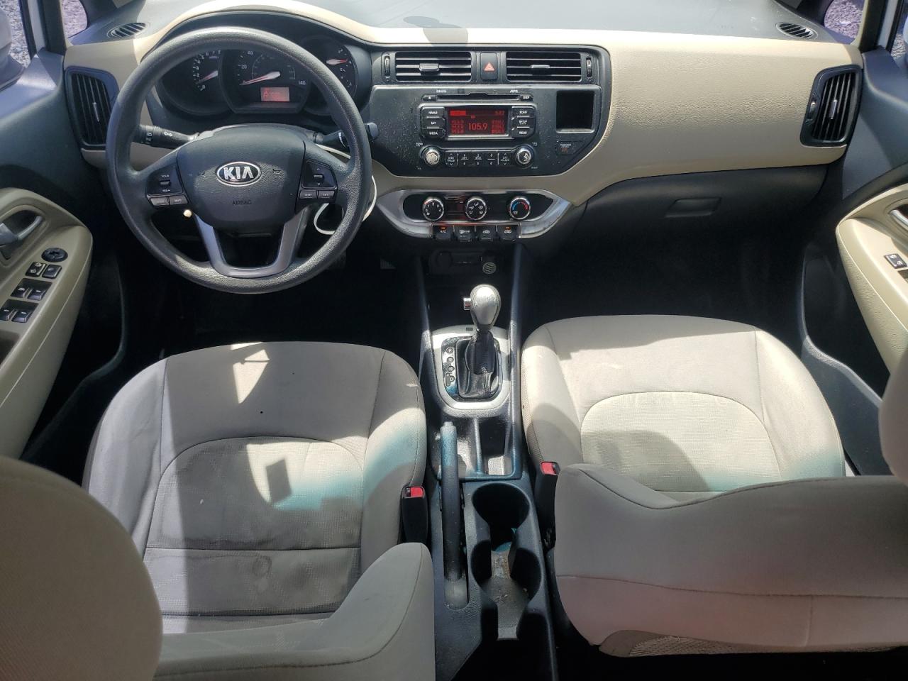 2014 Kia Rio Lx White vin: KNADM4A33E6364565