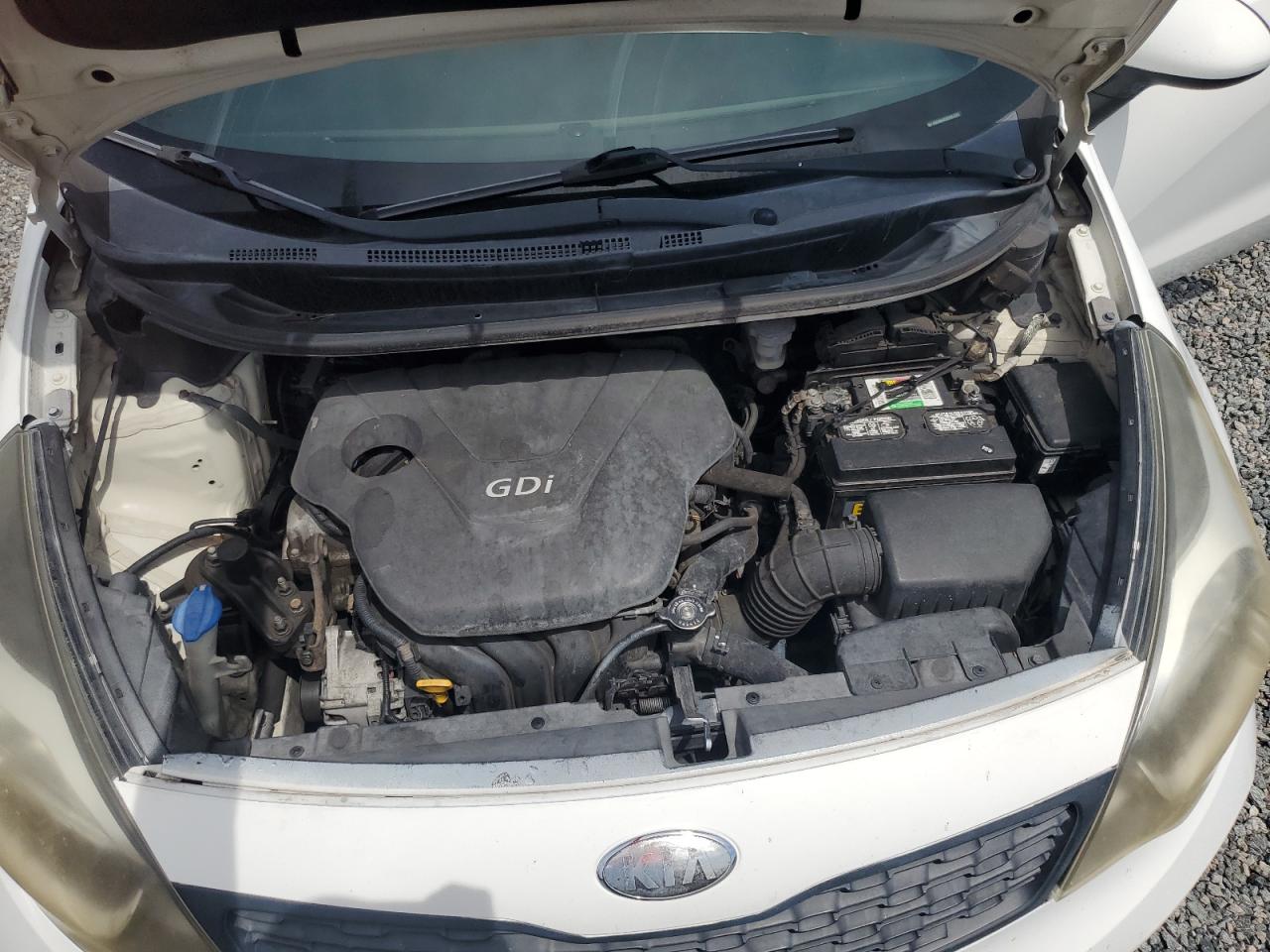2014 Kia Rio Lx White vin: KNADM4A33E6364565