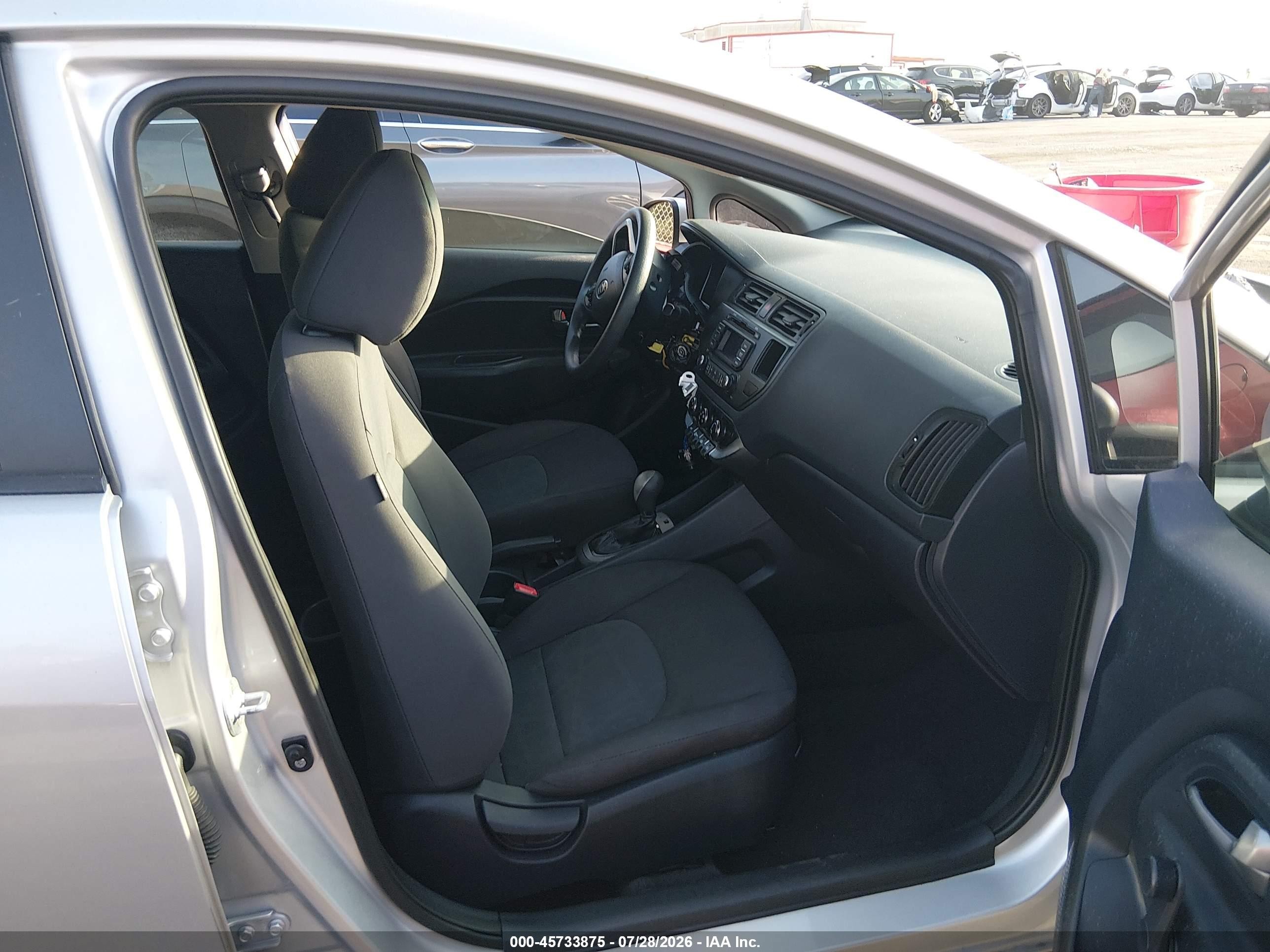 2014 Kia Rio Lx Silver vin: KNADM4A33E6364808