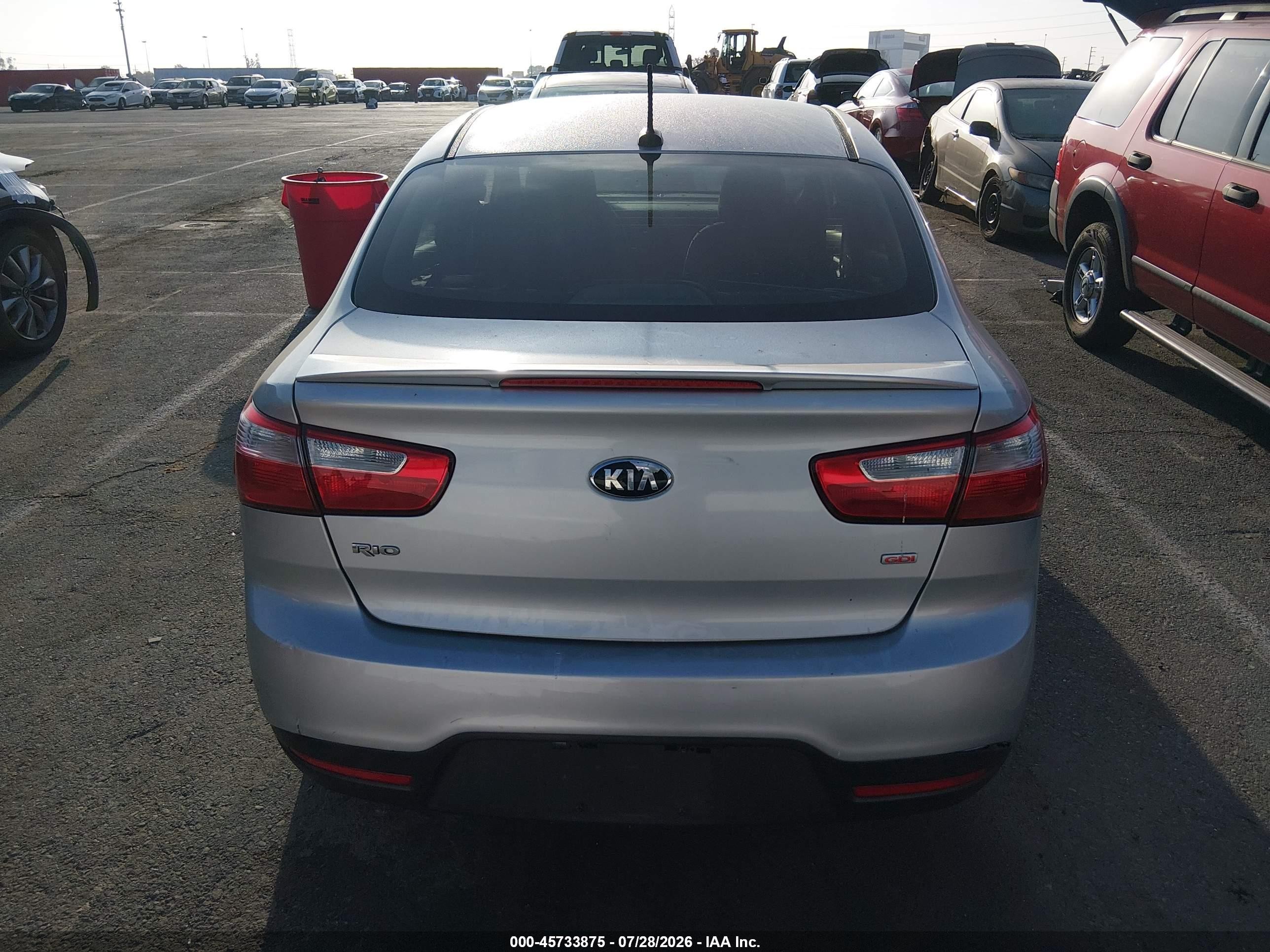 2014 Kia Rio Lx Silver vin: KNADM4A33E6364808