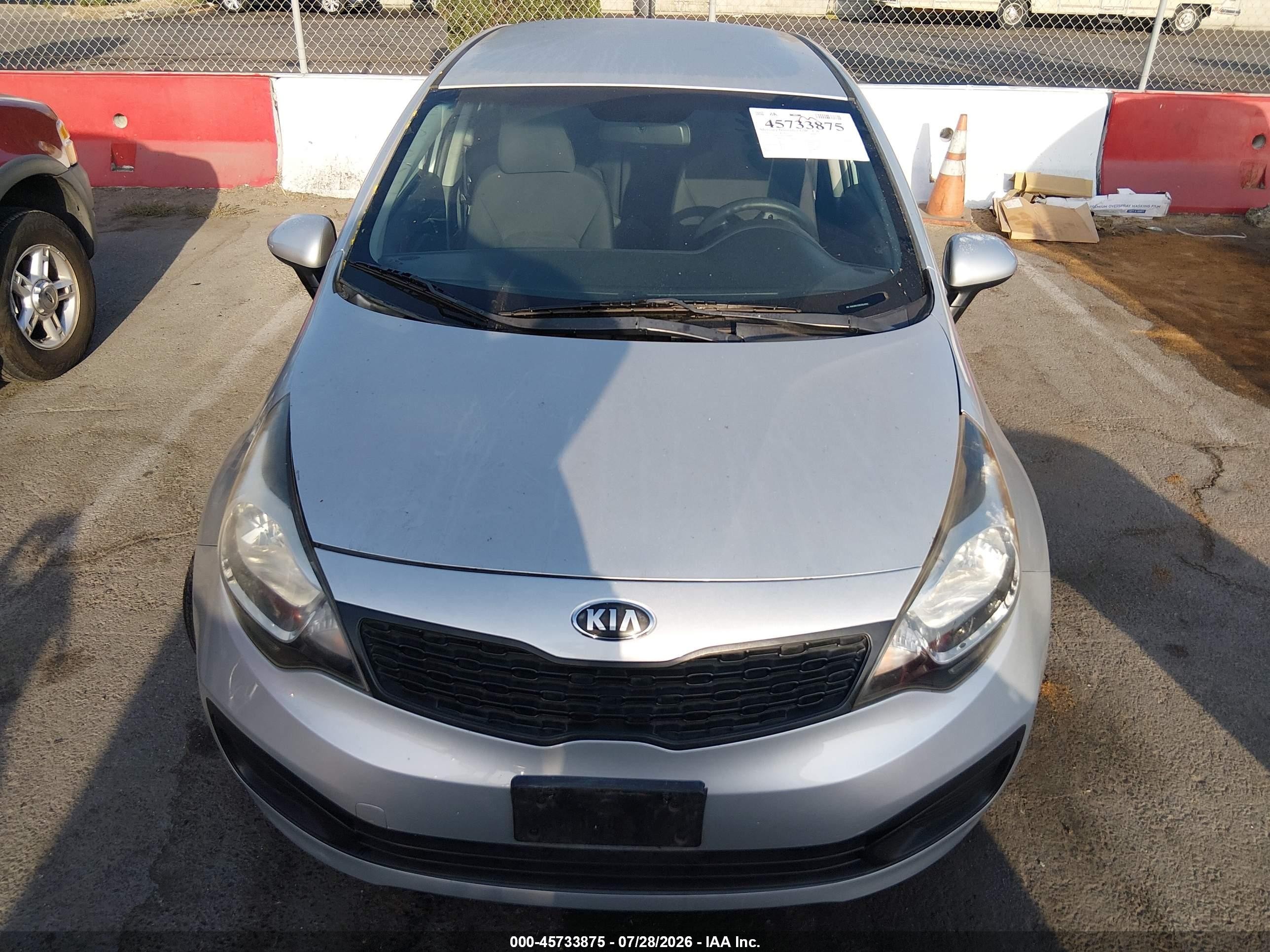 2014 Kia Rio Lx Silver vin: KNADM4A33E6364808