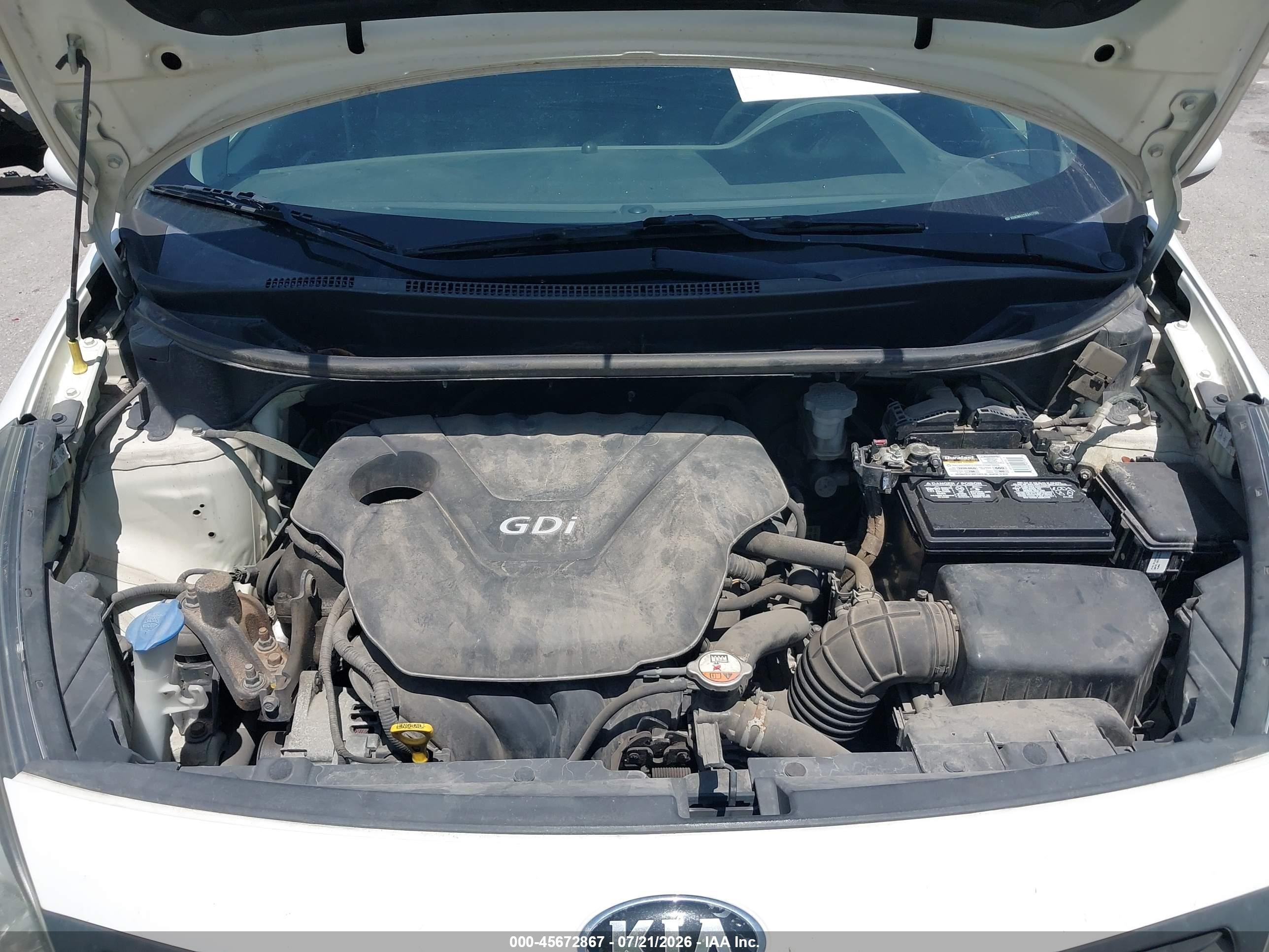 2014 Kia Rio Lx White vin: KNADM4A33E6417099