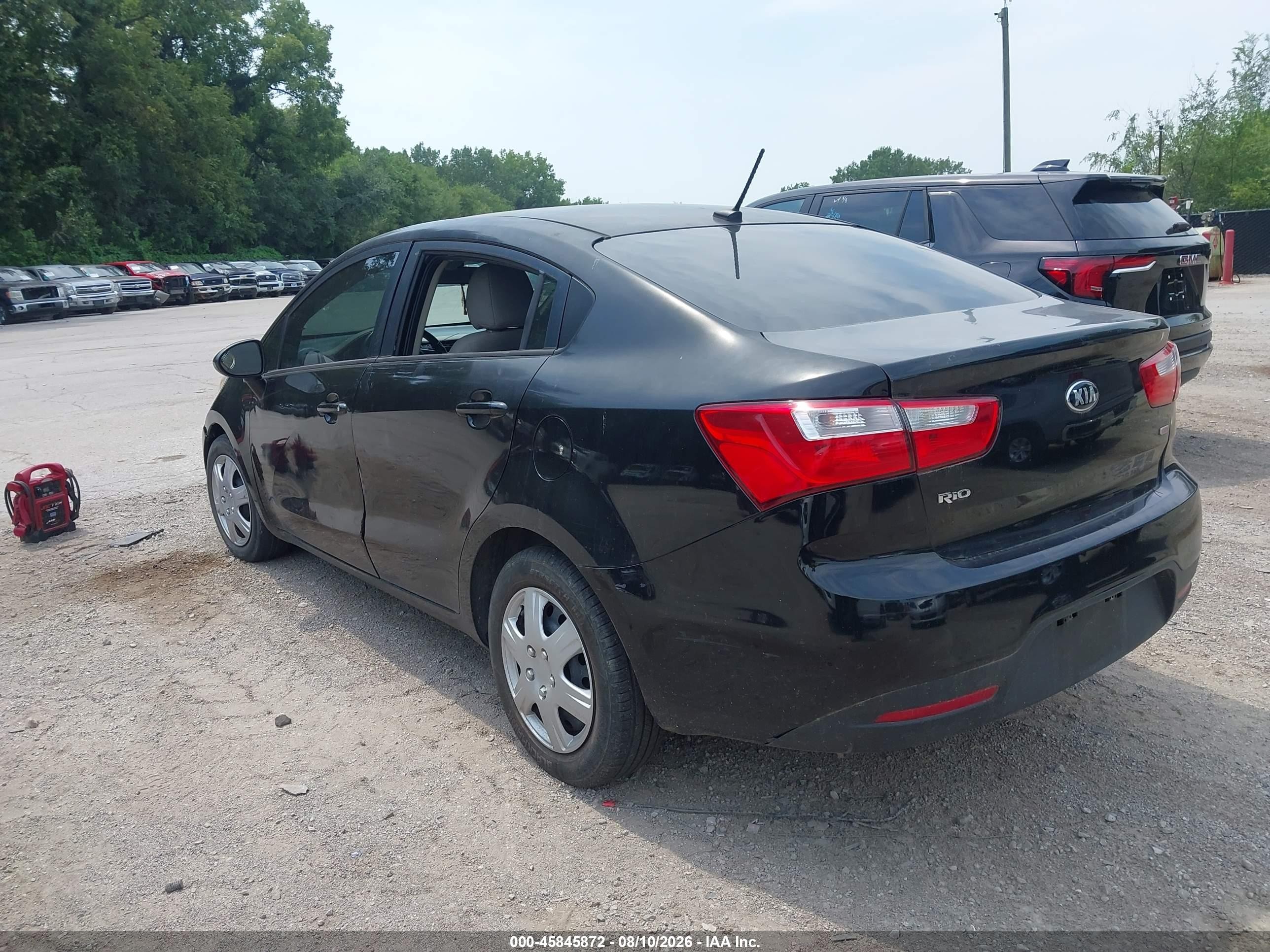 2015 Kia Rio Lx Black vin: KNADM4A33F6447687